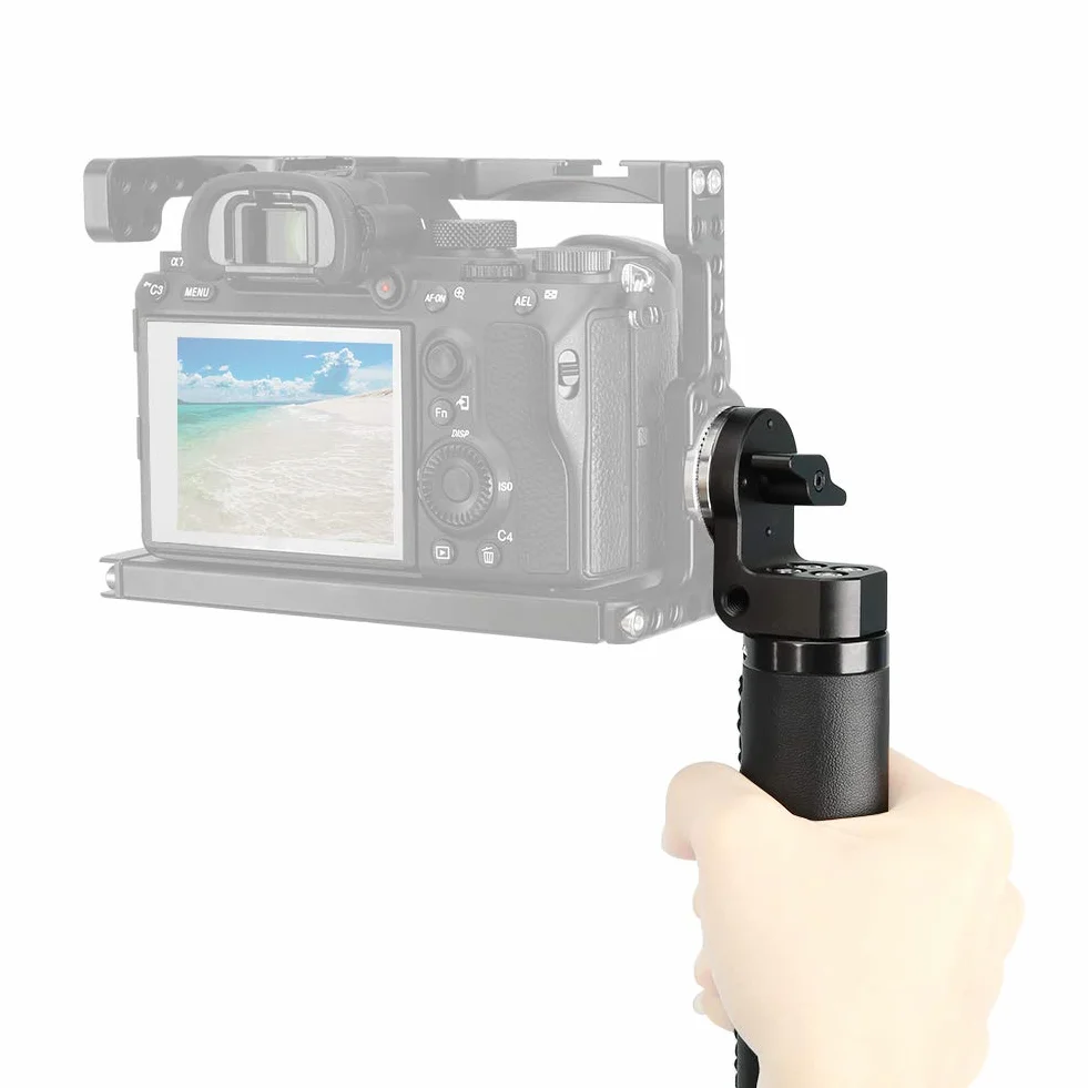 NICEYRIG Uchwyt rozetowy skórzany ze standardowym adapterem ARRI do montażu rozet (gwint M6, 31,8 mm) do systemu podparcia aparatu 15 mm
