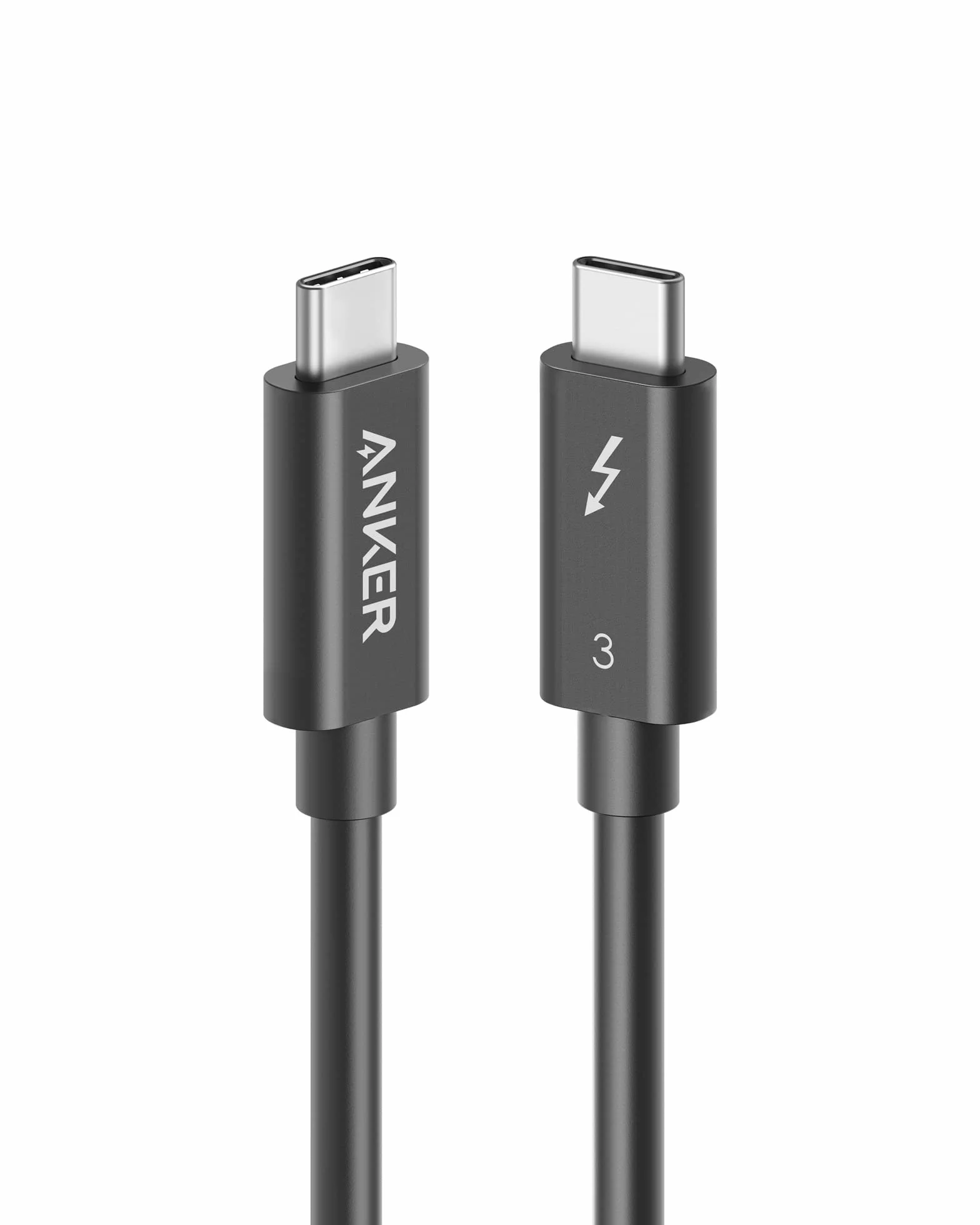 Anker Thunderbolt 3 Cable 50 cm, USB C to USB C, Supports 100 W Super Fast Charging and Rapid Data Transfer, for iPhone 16/15 Series, MacBook Pro/Air, iPad Pro/Air, Pixel, Huawei, Matebook etc.