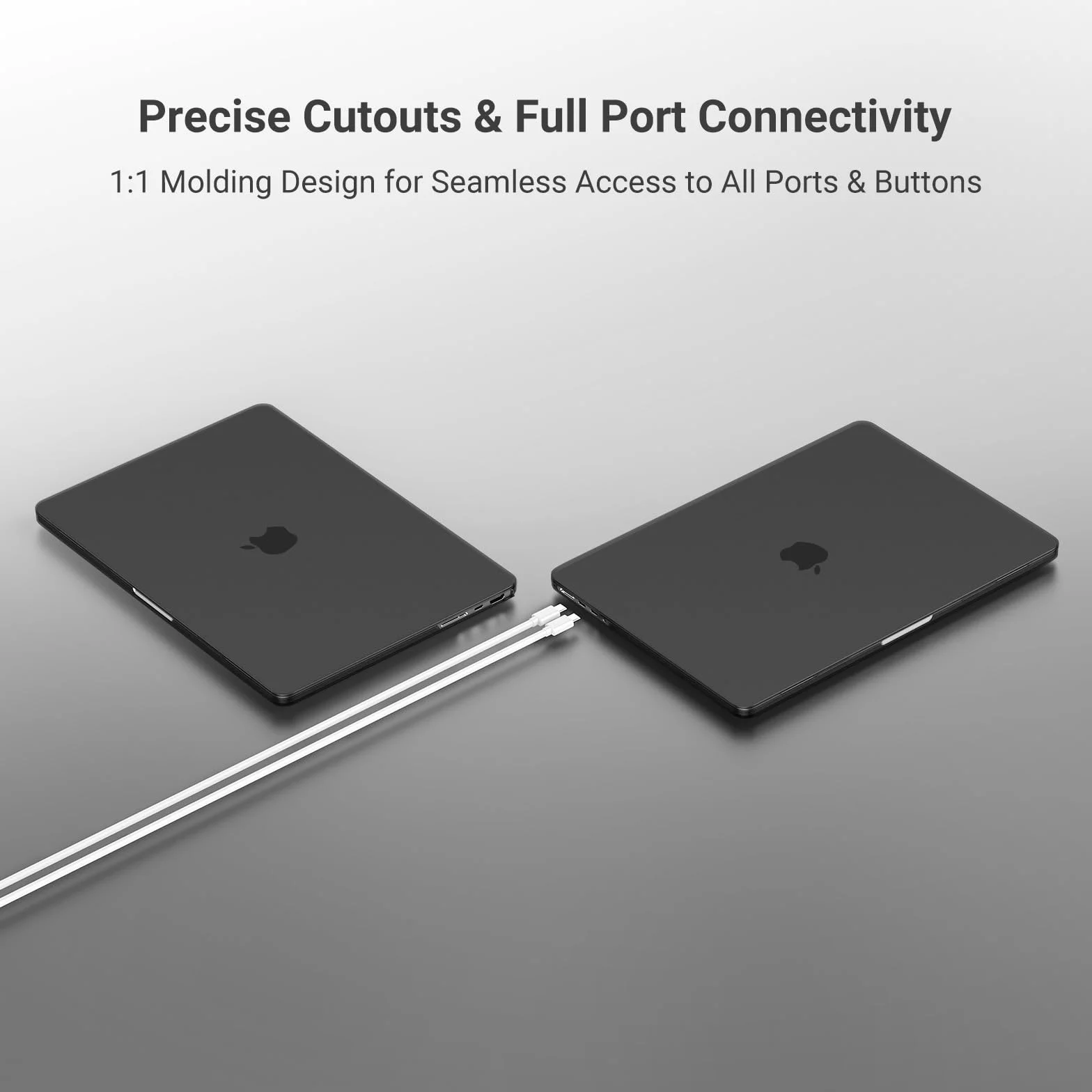 MOSISO Etui kompatybilne z MacBook Pro 14" M5 M4 M3 M2 M1 2026-2021 | Ultracienka, jedwabista skóra twarda obudowa A3427 A3426 A3434 A3112 A3401 A3185&ochrona klawiatury i wyświetlacza, czarna