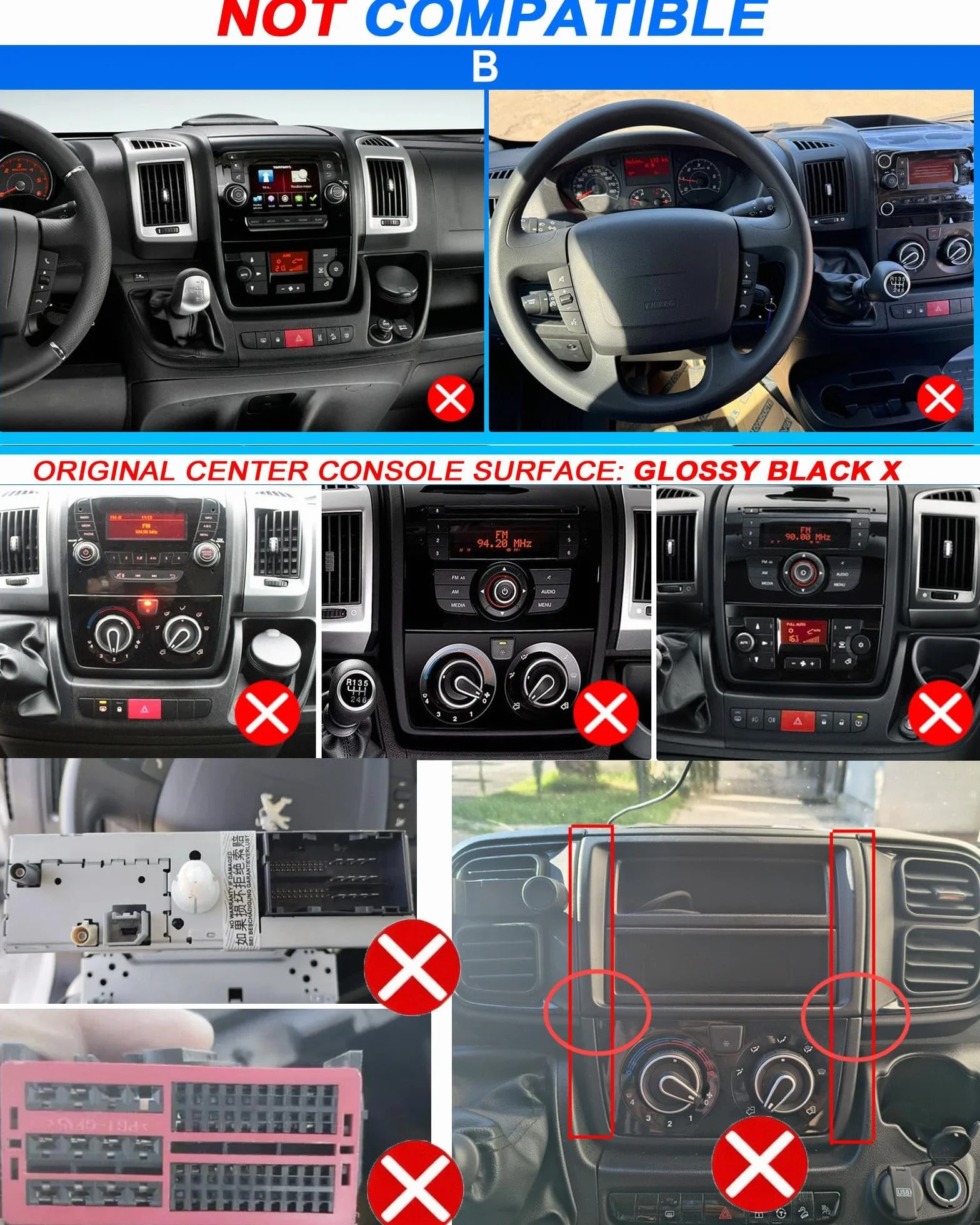 [4+64 GB] Odtwarzacz samochodowy CAMECHO z systemem Android 15 dla Fiat Ducato i Citroën Jumper bezprzewodowy CarPlay i Android Auto 9-calowy 2-DIN Bluetooth 5.0 GPS WiFi 32EQ mikrofon kamera cofania