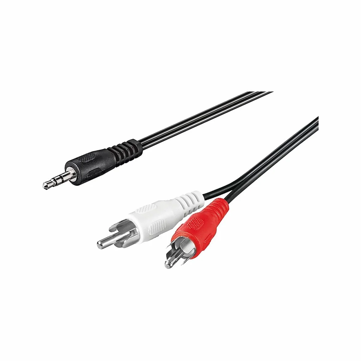 Goobay 50196 3,5 mm jack/kabel adaptera cinch - do gniazd słuchawkowych do RCA / 3-biegunowy stereo 3,5 mm wtyczka na 2 x wtyk cinch/czarny / 3 m