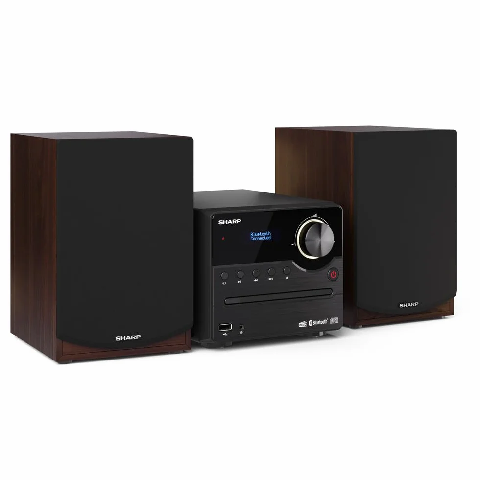 Sharp XL-B517D(BR) Kompaktowy Zestaw Stereo, Brązowy