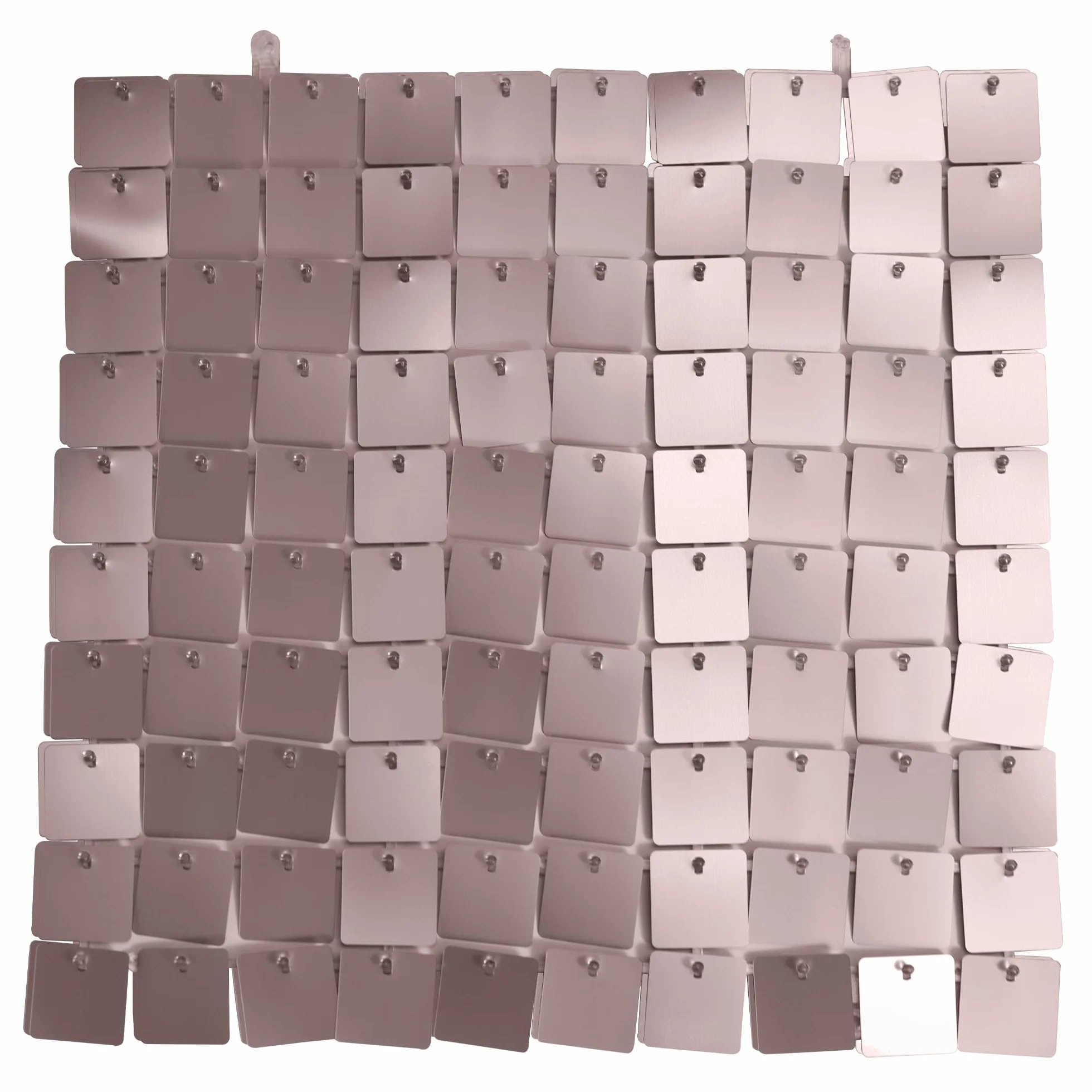 Trimming Shop 12 szt., metalowe, różowe, błyszczące cekinowe panele ścienne, odblaskowy, kwadratowy panel tła do dekoracji ślubnej, przyjęcia urodzinowego, na wieczór panieński, studniówkę, wystrój