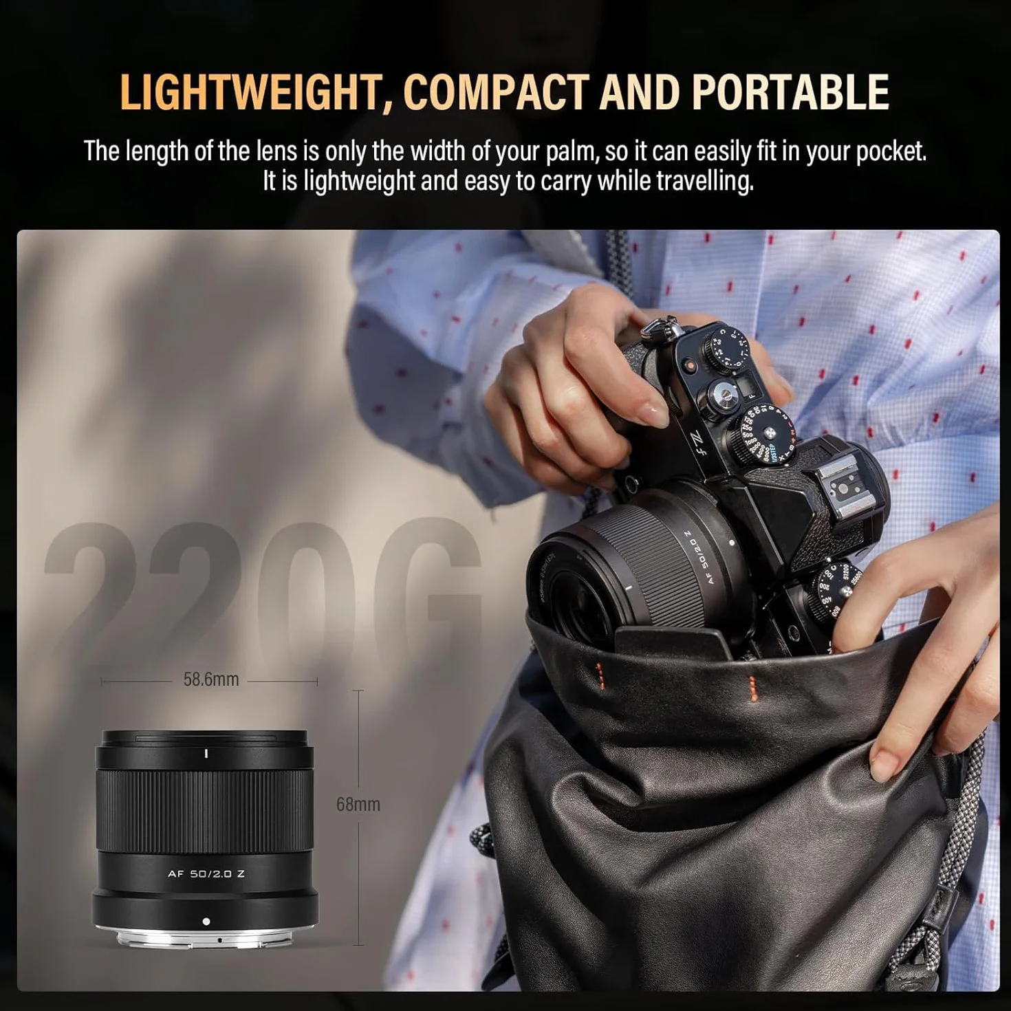 VILTROX 50 mm F2.0 Full-Frame STM autofokus obiektywy do aparatu for Nikon Z Mount, obiektyw aparatu, duża przysłona, kompatybilna z for Nikon Z9, Z8, Z7, Z6, Z5, Z50, Z30, ZFC
