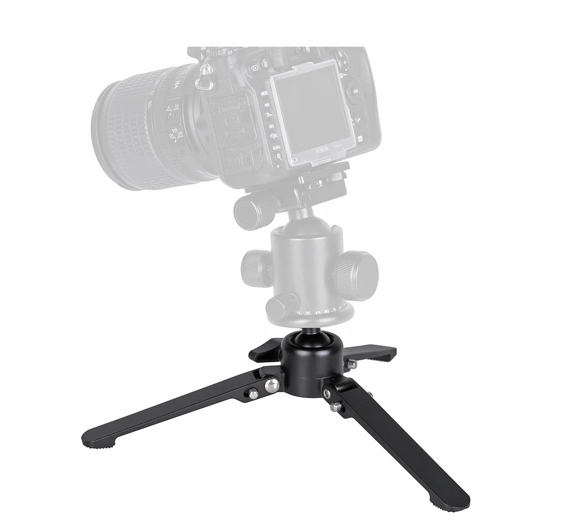 Jusino Monopod aluminiowy ze zdejmowaną stopą/statywem stołowy (6 kg obciążenia, szybkie zapięcia obrotowe) VM-254