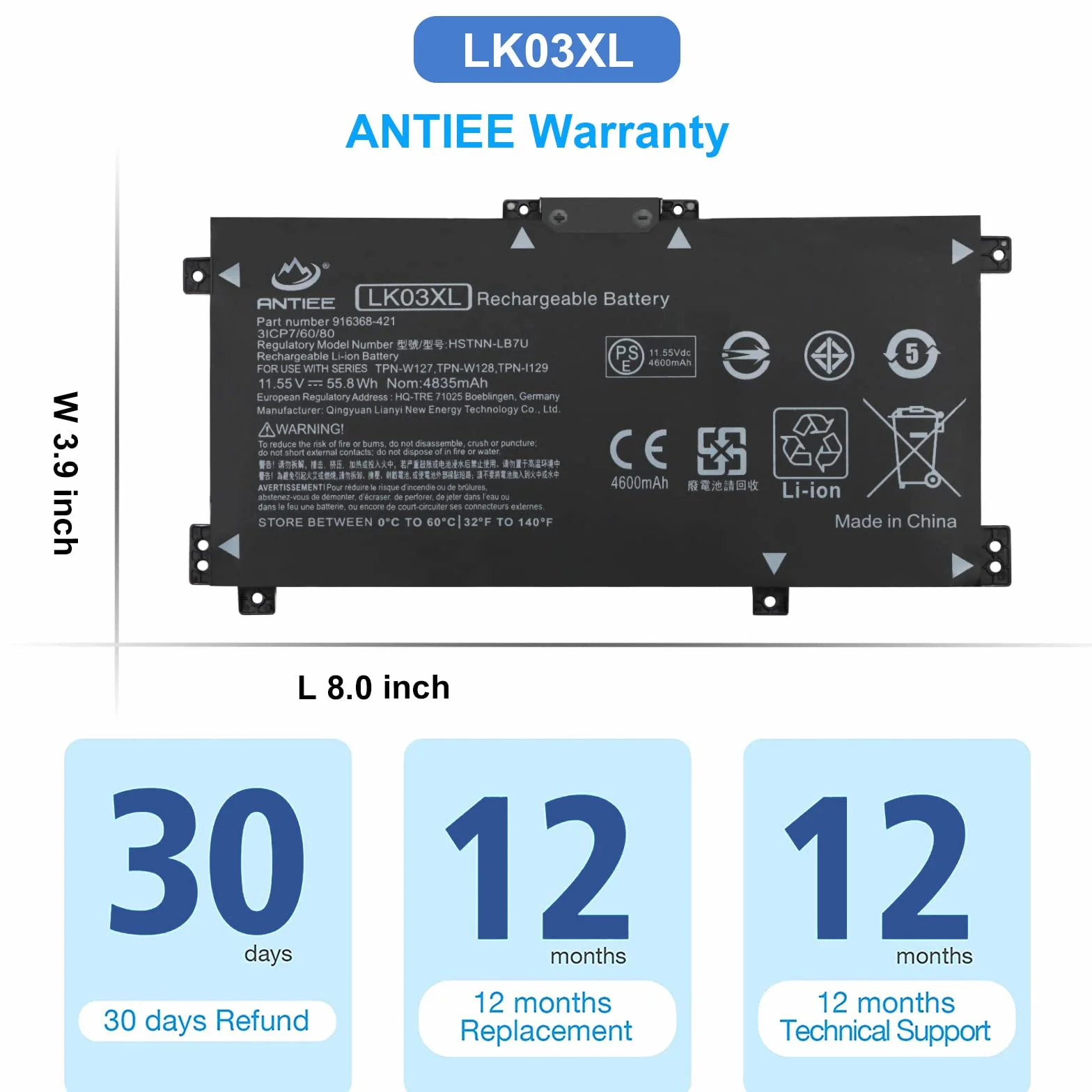 LK03XL bateria do laptopa HP Envy X360 Convertible 17-AE 17M-AE 17T-AE 17-BW 17M-BW 17M-BW 17-CE 17M-CE 17T-CE 17T-BW 15-BP 15M-BP 15-BQ 15M-BQ 15M-CP 15M-CN0XXX L092811-855 916814-855 916368-541