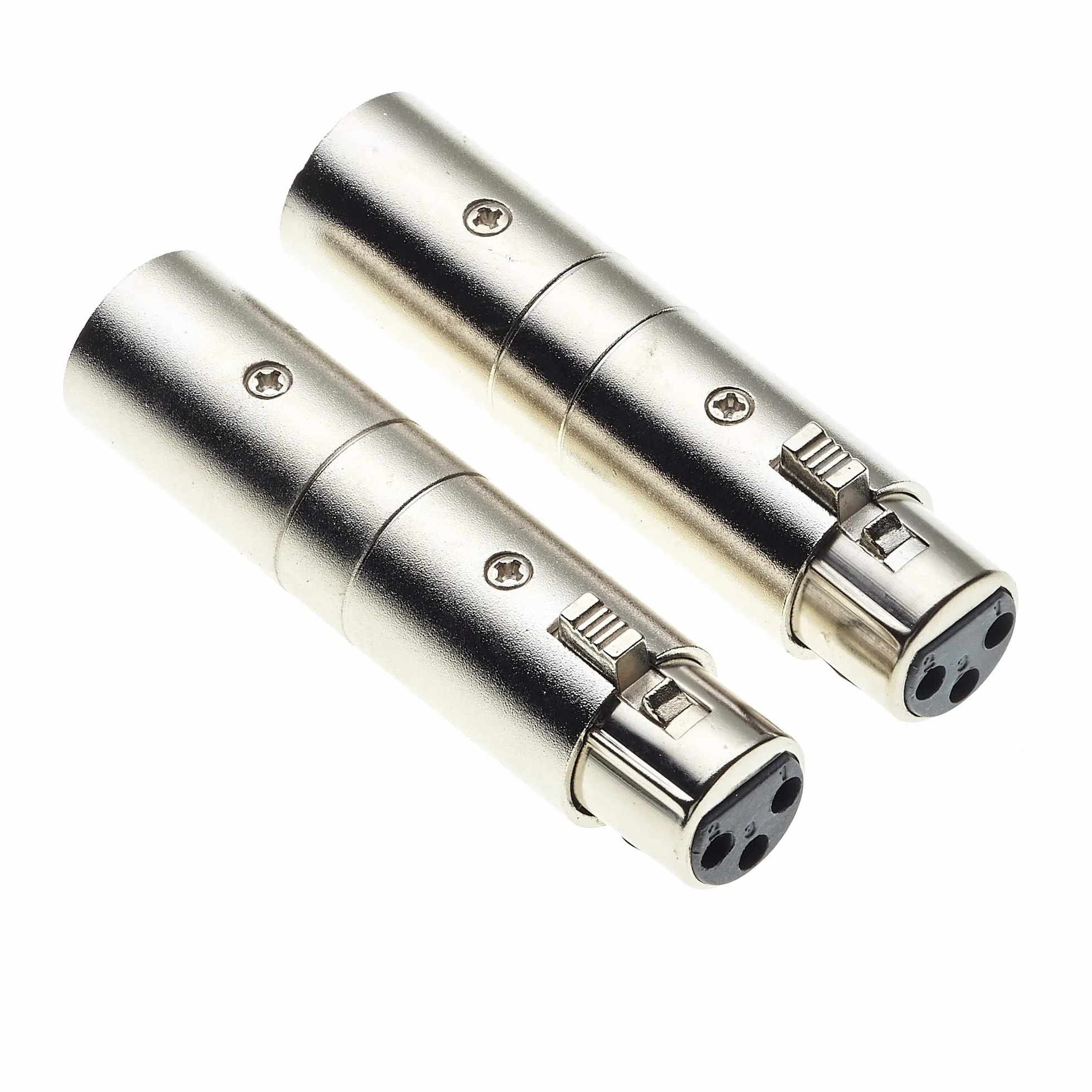 XLR Coupler Male To Female | Phase Reverse Adapter For Instrument Cables And Mic Extender | 2 Sztuki