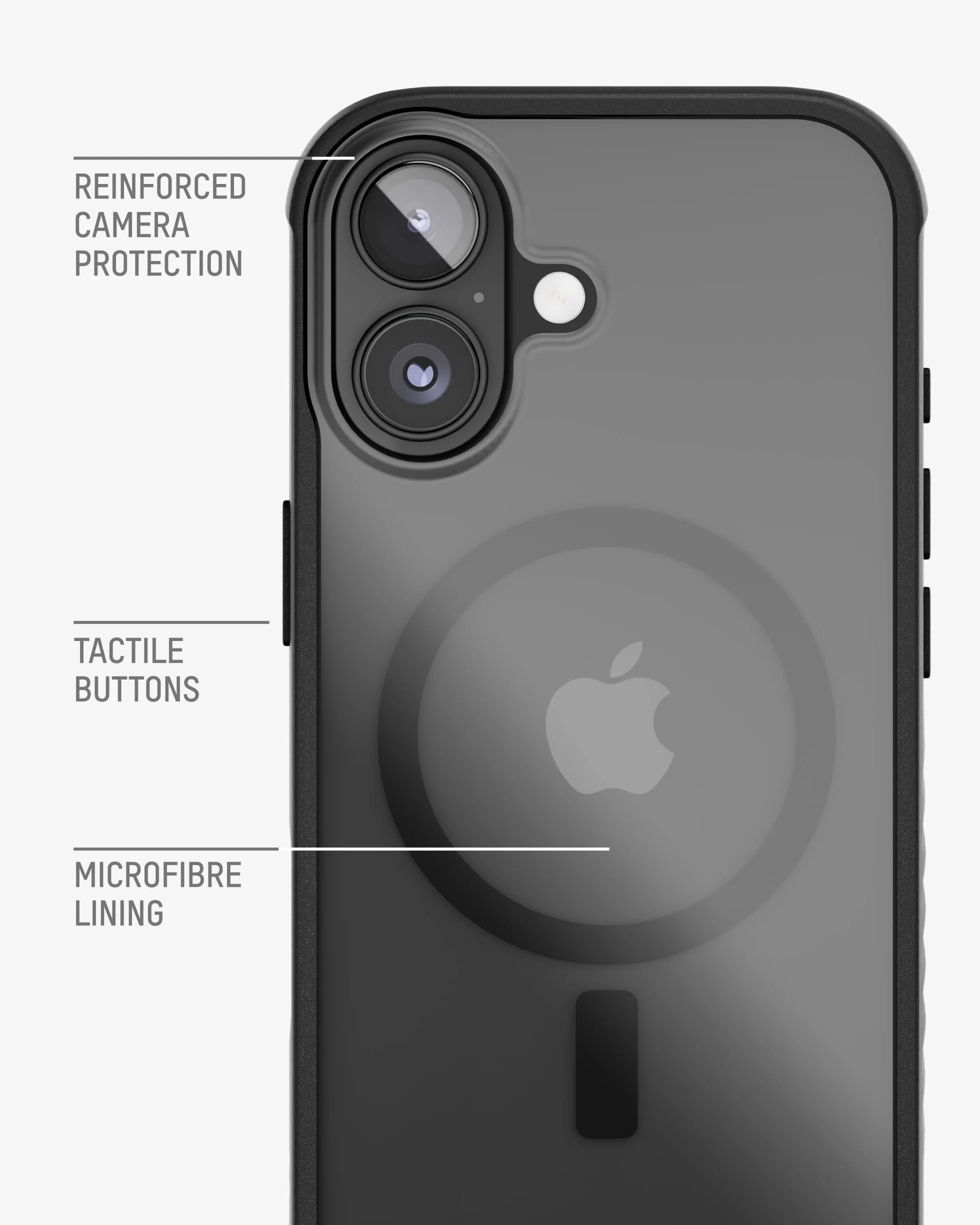 Mous Etui na telefon 15.5 cm STD przezroczyste, kompatybilne z MagSafe - przejrzystość - etui ochronne na telefon 15.5 cm STD - odporne na zarysowania krystalicznie czyste i smukłe wzornictwo
