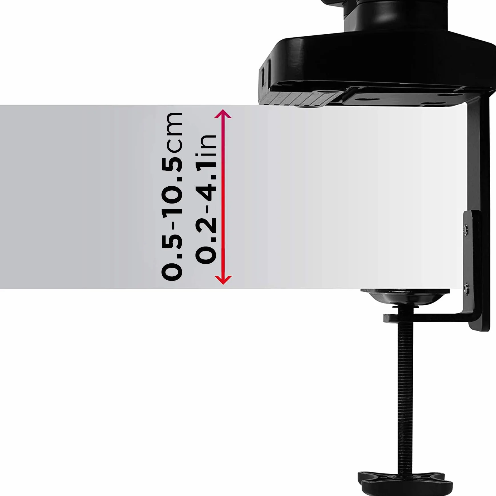 Duronic DMDCL1X1 Uchwyt monitor i laptop 2x 6,5 kg gazowy do 6,5 kg, VESA 75 lub VESA 100, uchwyt do laptopa, podstawka do laptopa i monitora, regulacja monitora, 13-24 cali