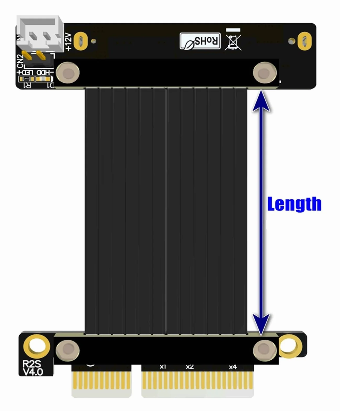 PCIe 4.0 X4 do U.2 dla SSD NVMe U.2 Riser PCI Express 4.0 X4 do U.2 (SFF-8639) (5 cm, R27SL 4.0)