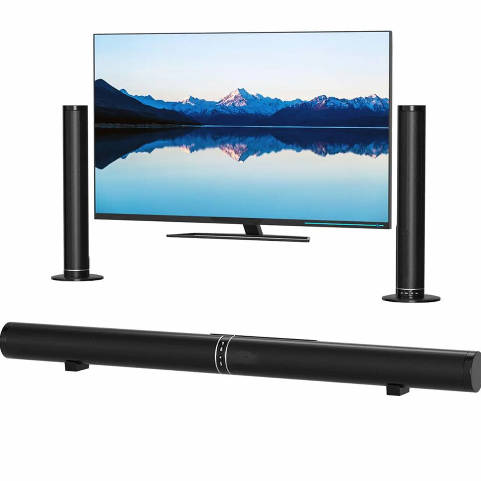 Tangxi Głośnik Telewizora, Głośnik Stereofoniczny Dźwięk Przestrzenny Bluetooth 3D o Mocy 100 W, 3 Tryby EQ Odłączany z Efektem Basowym 2 W 1 do Kina Domowego (wtyczka UE)