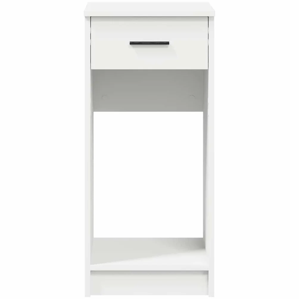 Biała szafka na komputer 35 x 45 x 77 cm z szufladą, szafka na komputer z materiału drewnopochodnego z otwartą półką na obudowę komputera i półkę, szafka na biurko do biura domowego i