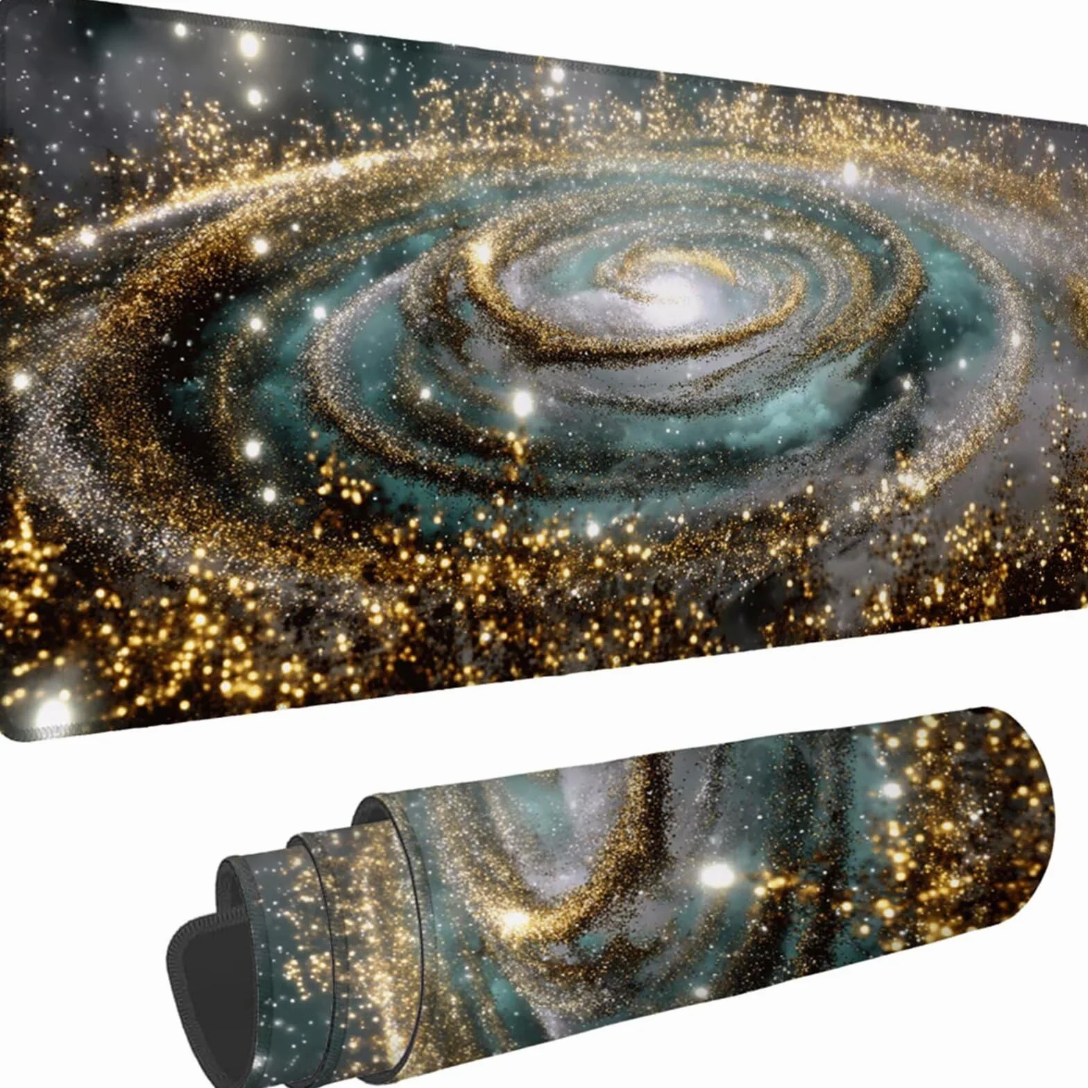 Gamingowa podkładka pod mysz 1200 x 600 x 3 mm, XXL, wodoszczelna, odporna na ścieranie, z przyszytymi krawędziami, kolorowa podkładka na biurko, poprawia prędkość i precyzję, do laptopa, komputera