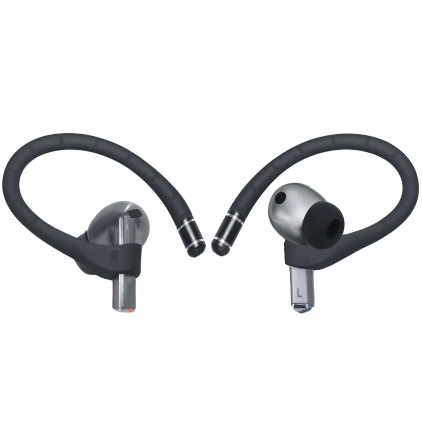 Silikonowe zaczepy na uszy, odpowiednie dla Samsung Buds 3 Pro i Buds 3, antypoślizgowe akcesoria sportowe, zaczepy na uszy, wygodne dopasowanie (czarne)