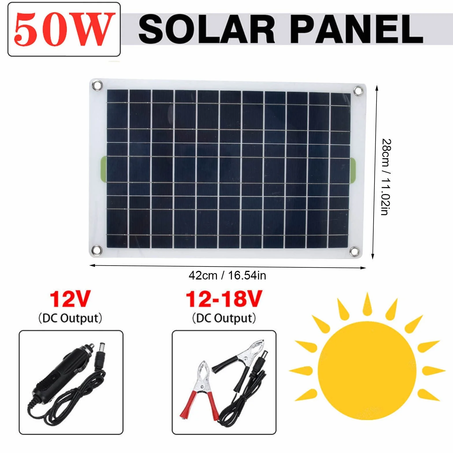 Zestaw solarnej pompy wodnej 12V 50W 800 l/h z panelem słonecznym do fontanny na zewnątrz