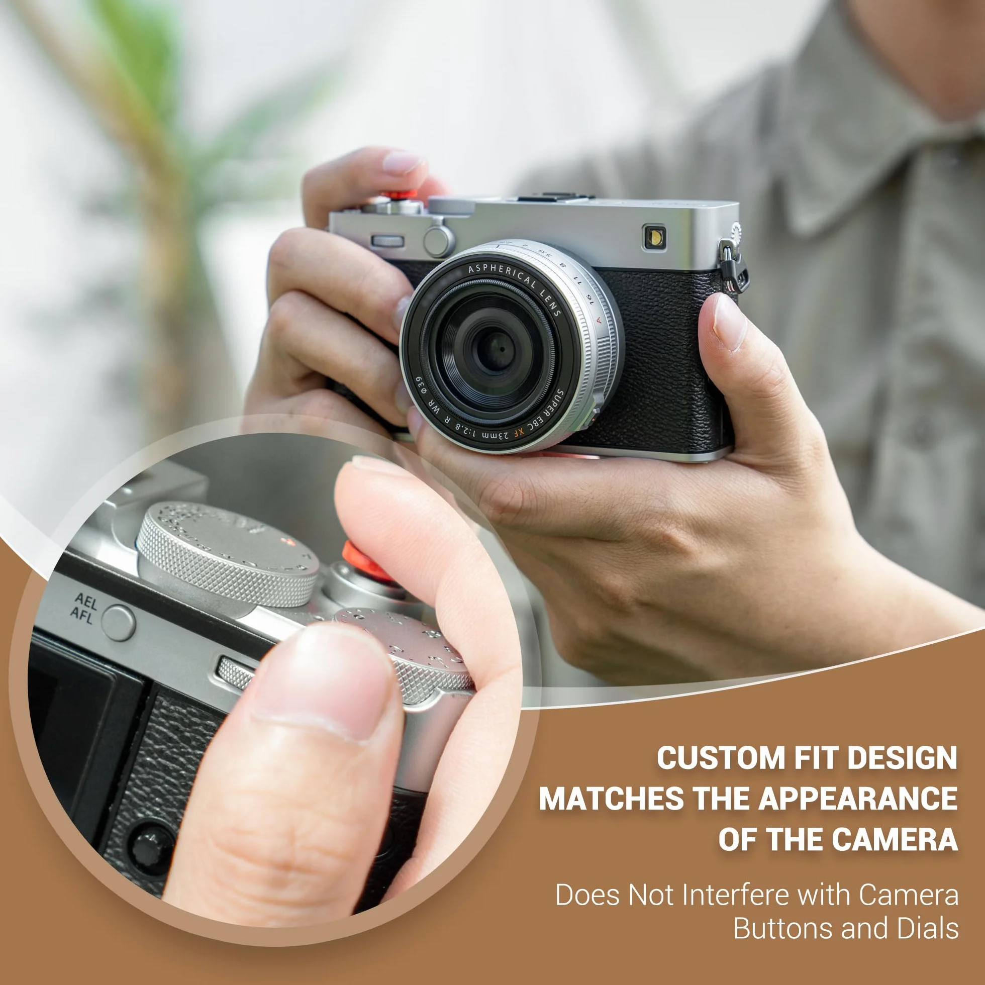 JJC XE5 Metalowy uchwyt kciuka w górę gorąca stopka wsparcie kciuka uchwyt do aparatu FUJIFILM FUJI X-E5, ulepszony uchwyt do fotografowania jedną ręką, czarny