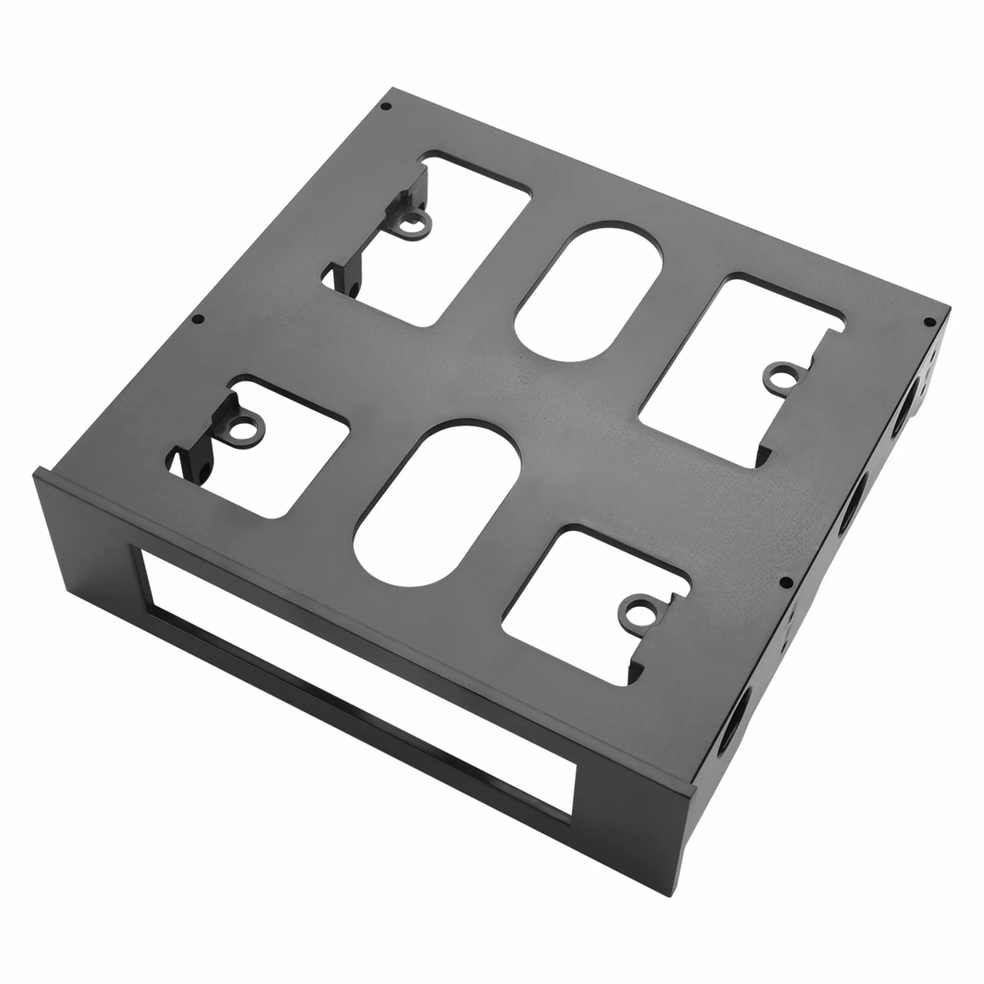 YAODHAOD Adapter do dysków twardych 3.5" na 5.25" kieszeń 2SZT., uchwyt dyskowy, czarny, do montażu HDD w komputerze stacjonarnym