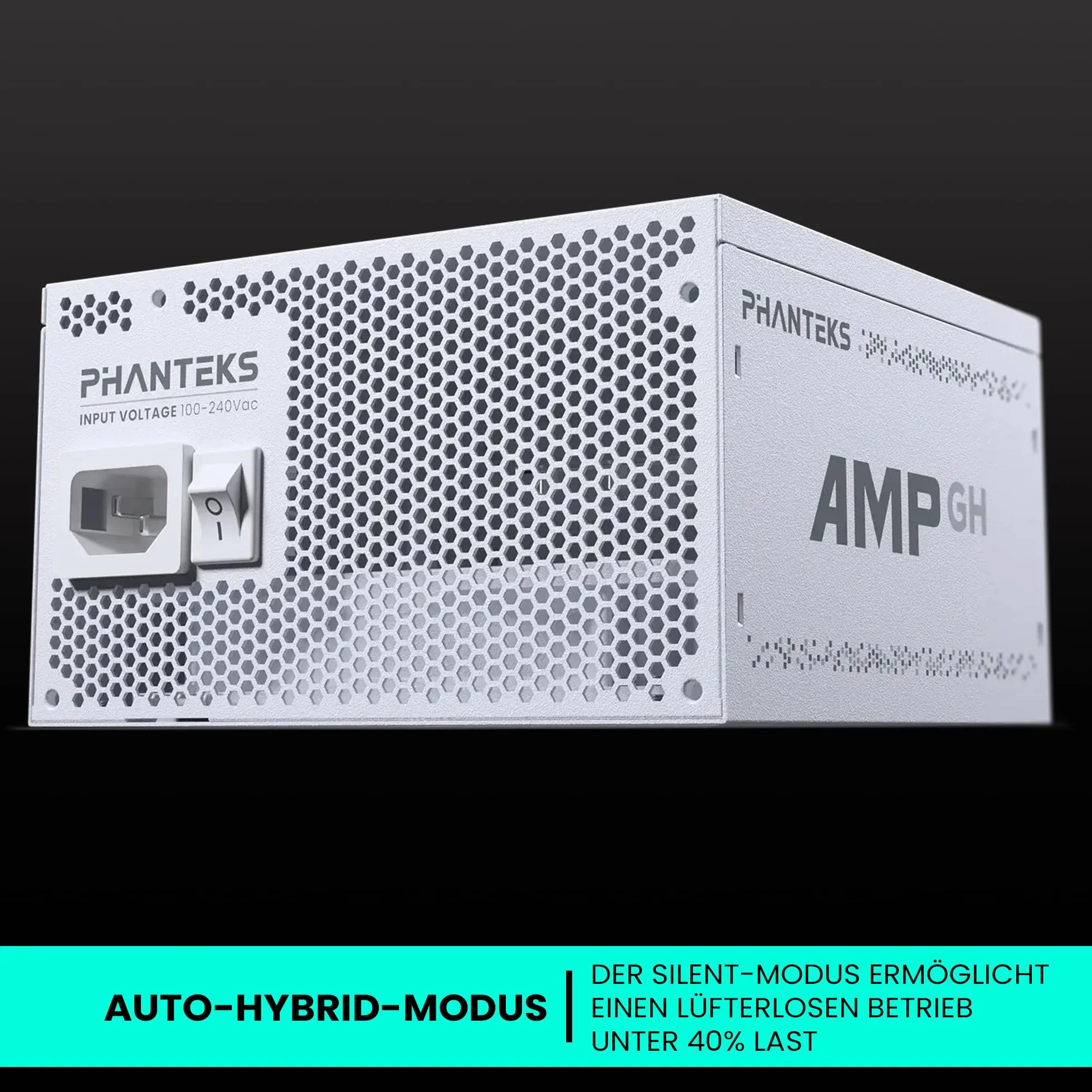 Phanteks AMP GH V2 1000 W zasilacz PC, biały, 1000 W, zasilacz ATX, PCIe 5.1, ATX 3.1 PSU | 80 Plus Platinum, wszystkie kable odłączane, cichy