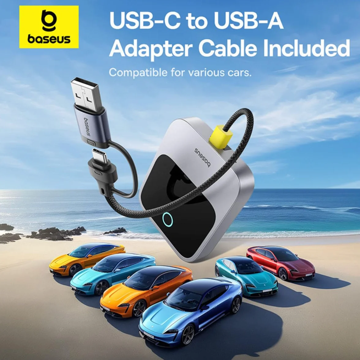 Baseus Bezprzewodowy adapter Carplay serii Safejourney Space Gre