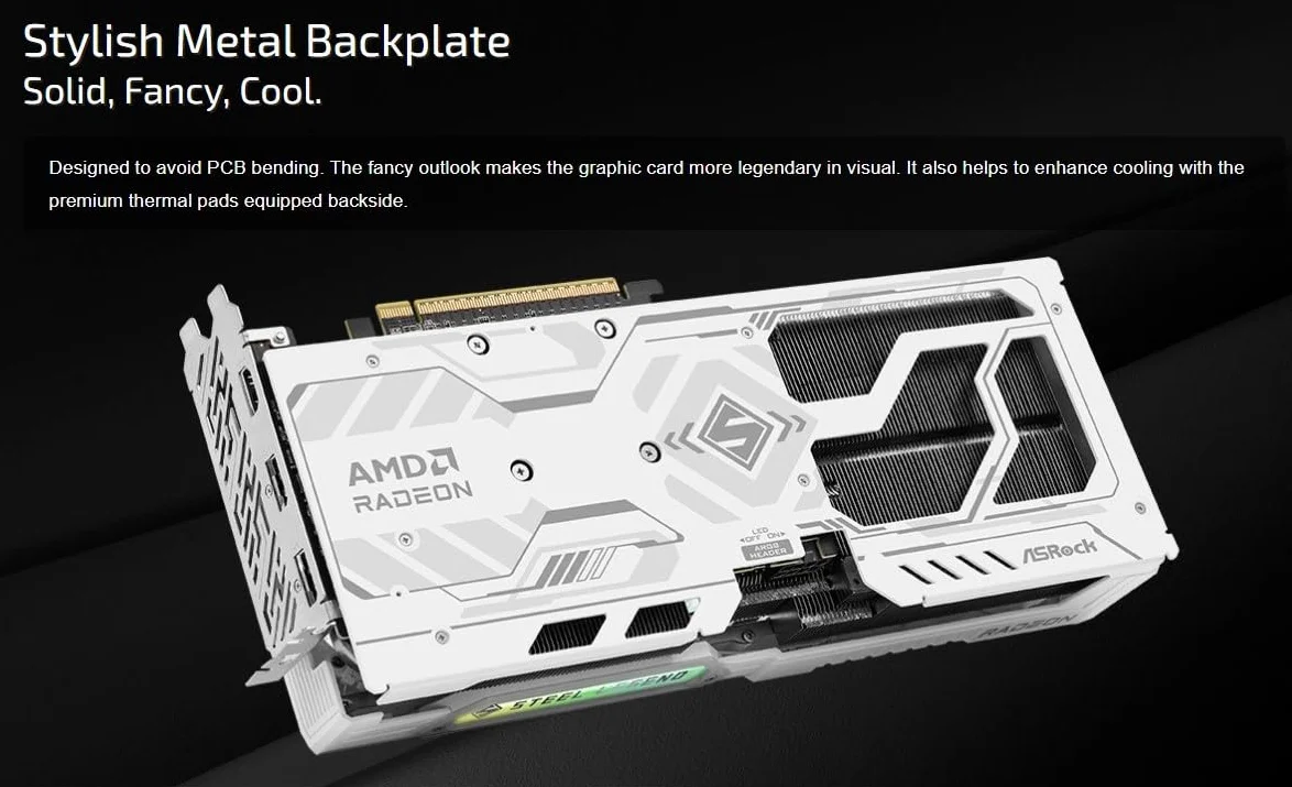 ASRock AMD Radeon RX 9060 XT Steel Legend 16 GB OC GDDR6