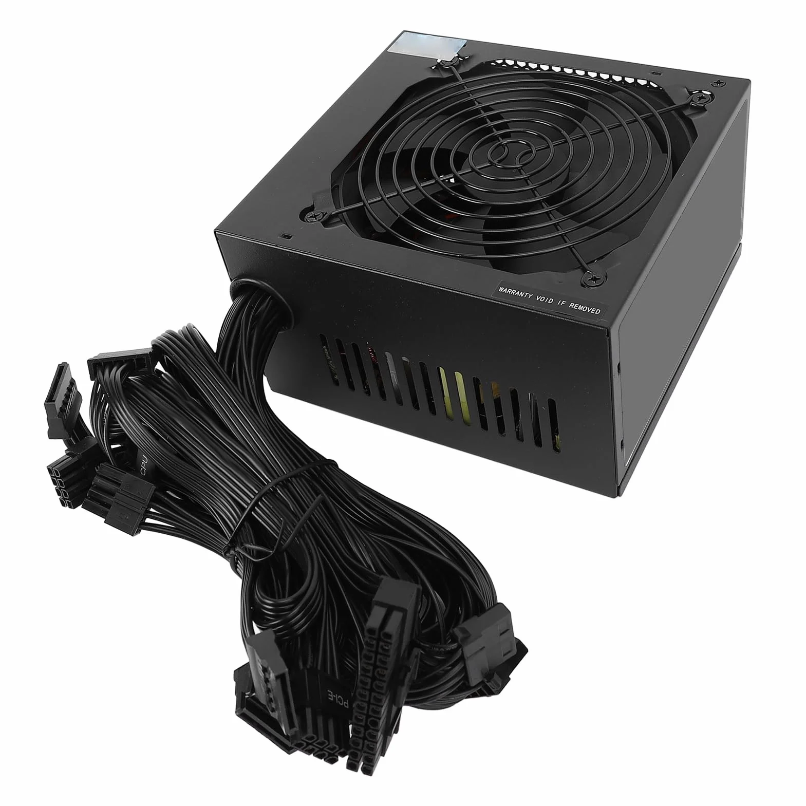 Generic Zasilacz ATX 600 W do Komputerów do Gier Podwójny Zasilacz Komputerów Stacjonarnych z Wentylatorem 12 Cm i pojedynczą szyną 12 V Zgodny z Systemami Niezawodny i Wydajny Komputerowy Obudów ATX