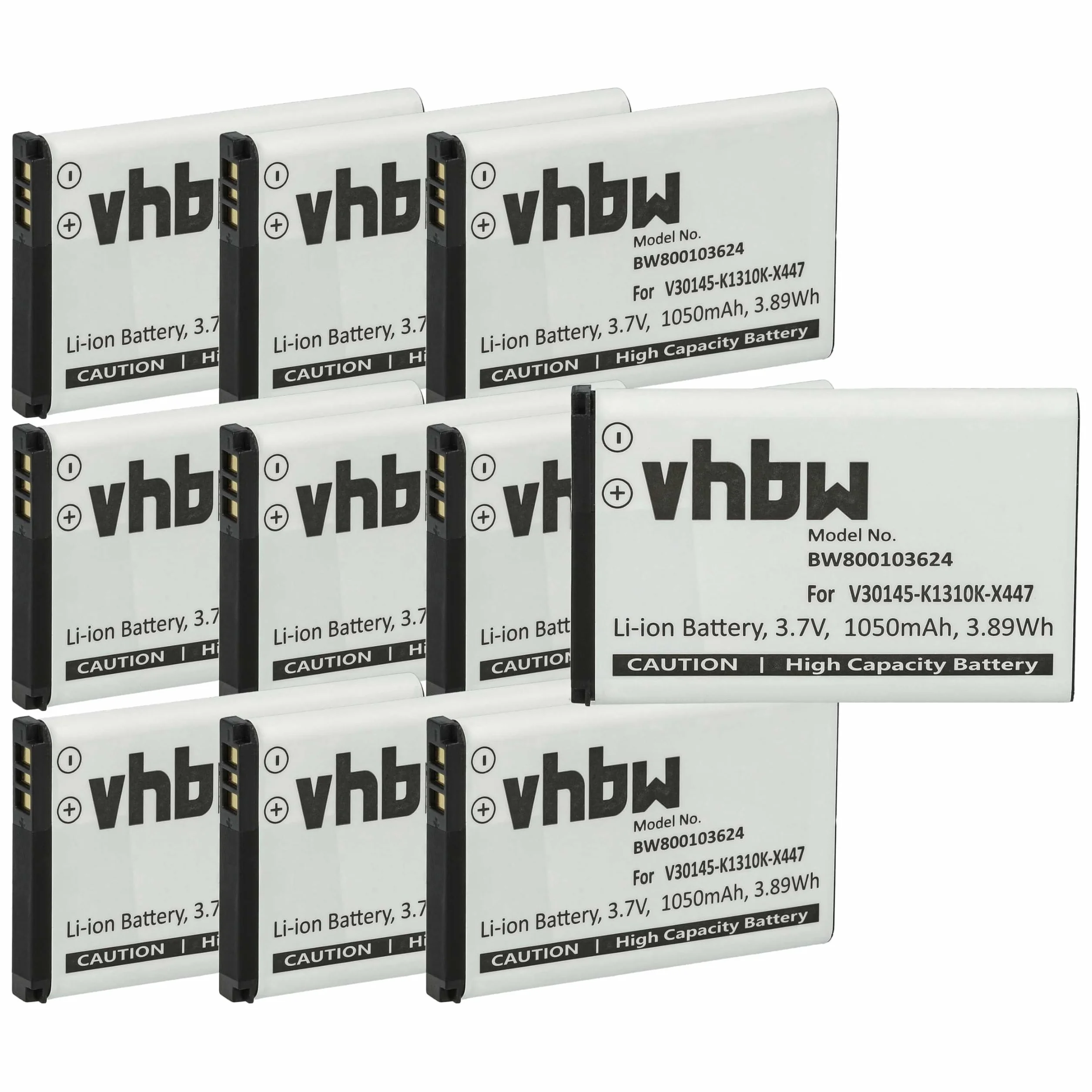 vhbw 10 x bateria zastępuje Siemens V30145-K1310K-X447-0-HY do telefonu stacjonarnego bezprzewodowego (1050mAh, 3,7V, Li-Ion)