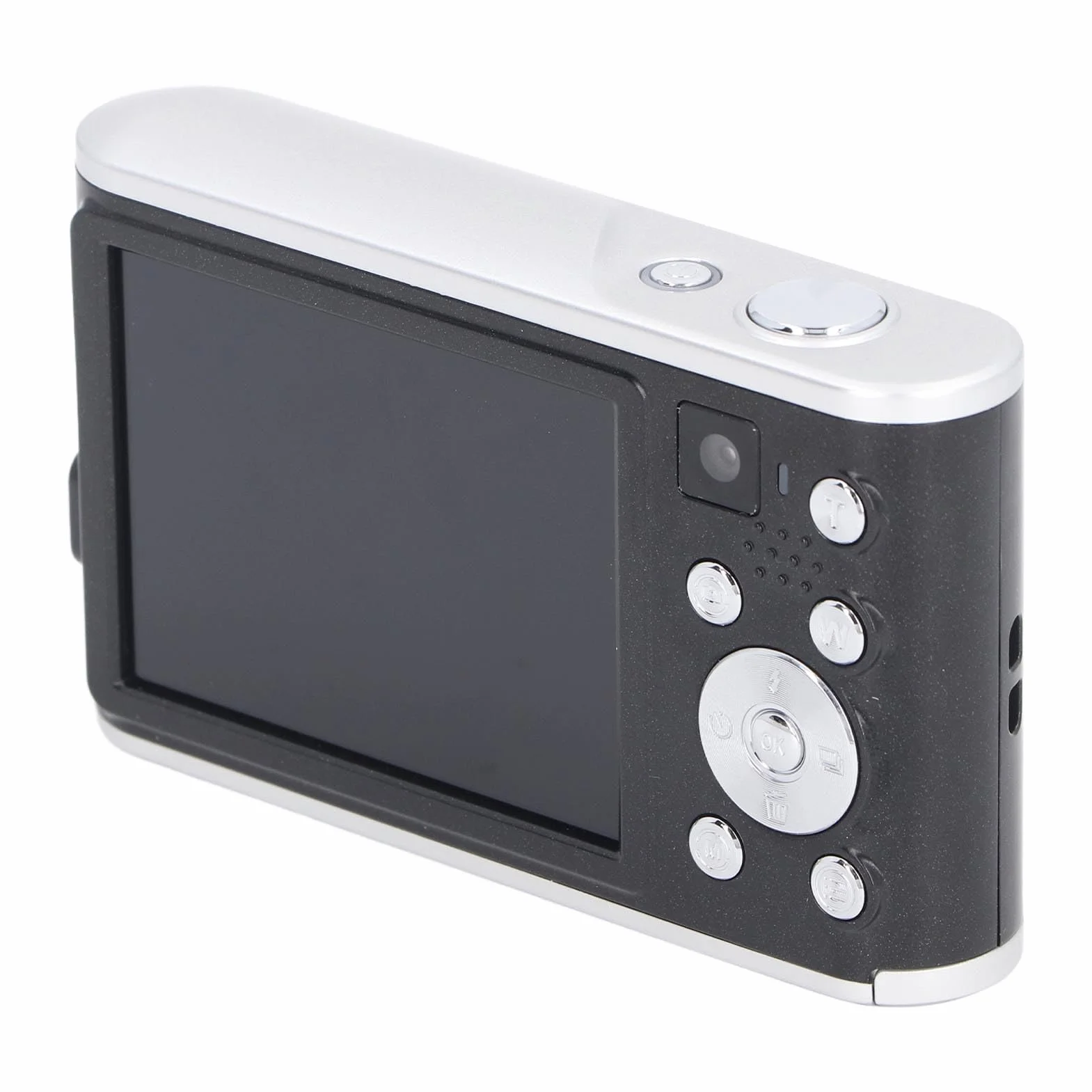 Kompaktowy Aparat Cyfrowy 48 MP 4K Ultra HD z Dwoma Obiektywami, Autofokusem, Wyświetlaczem IPS do Selfie, do Podróży i Ukończenia Studiów (BLACK)
