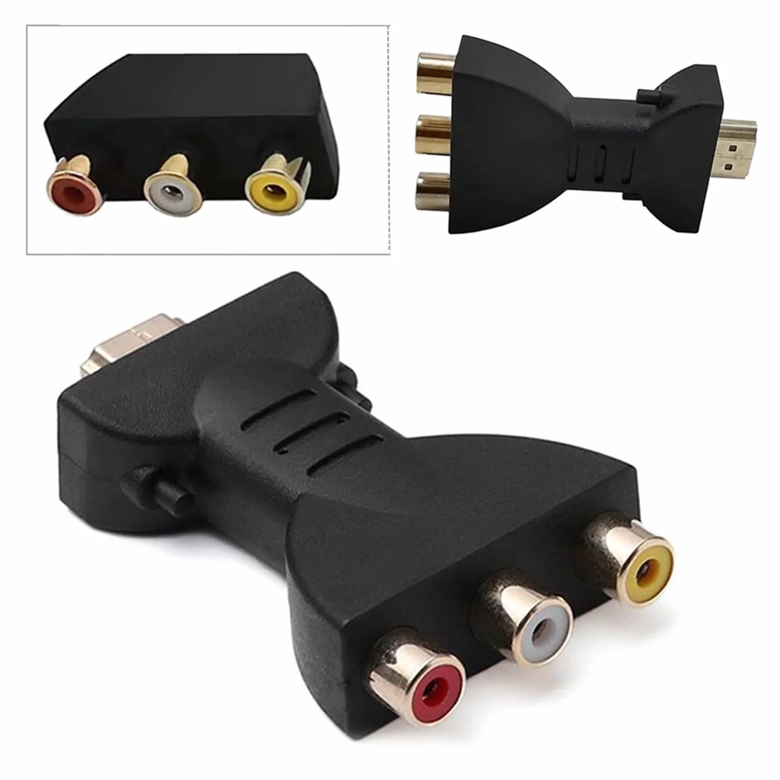 Adapter 3 RCA AV na HDMI czerwony biały żółty do odtwarzacza DVD HDTV PAL NTSC