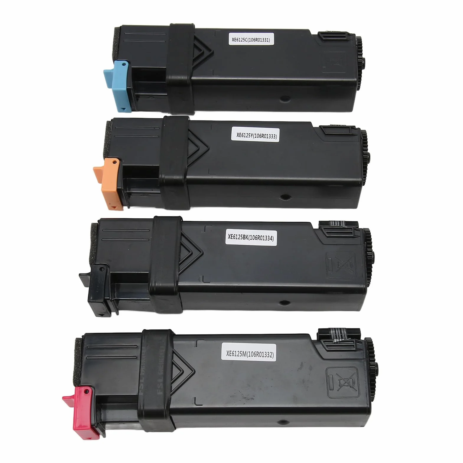 4PCS Toneer Cutridge Zestaw wysokiej wydajności Zestaw uzupełniania dla Phaser 6125 Drukarka z 3000 stronami drukowania tekstu do szkoły domowej Używanie trwałego materiału PVC
