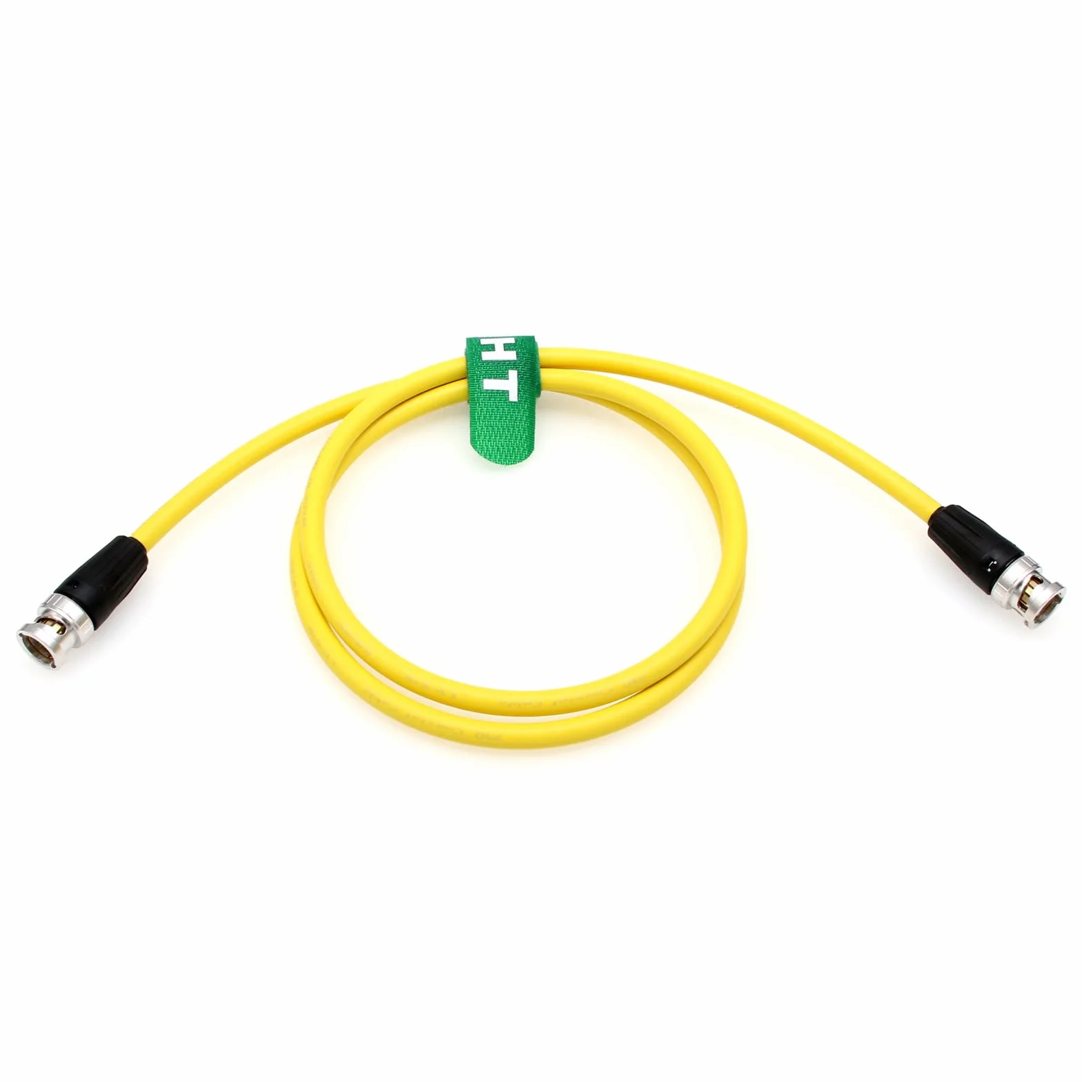 HangTon Kabel wideo 12G 4K SDI BNC do BNC do ARRI RED Blackmagic Sony Canon Camera Teradek Vaxis Hollyland SmallHD Atomos Monitor ekranowany 10 m żółty
