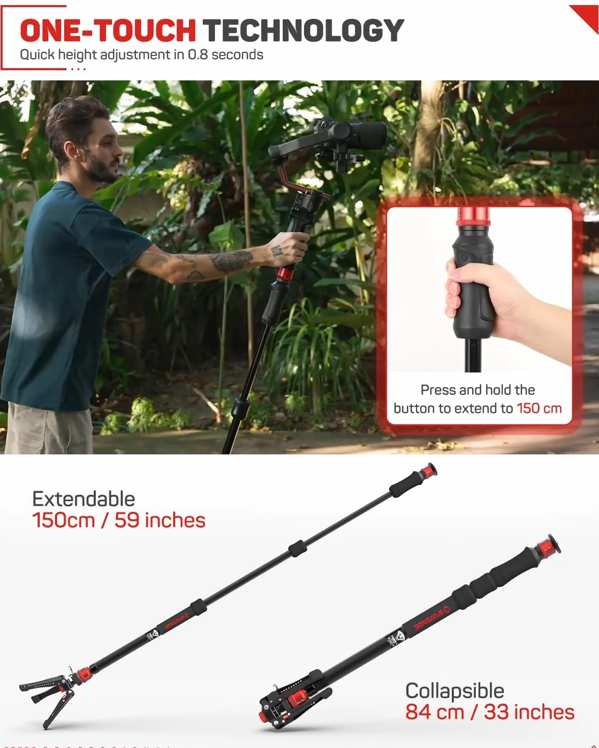 IFOOTAGE Cobra 3 Strike Monopod A150S-