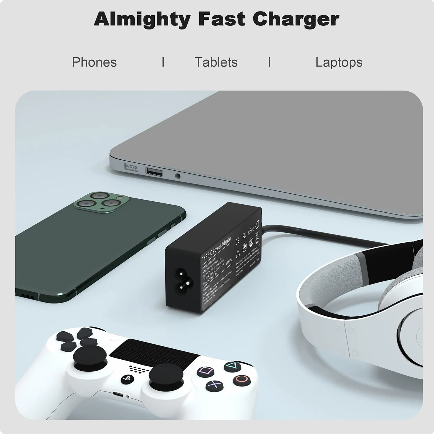 65W USB C Laptopa Ładowarka Zasilacz do Lenovo Thinkpad X1 Carbon T14 T15 T480 T490 T580 T590 E480 E490 Chromebook C330 S330 100e 300e 500e Lenovo Yoga Adapter Zasilacz