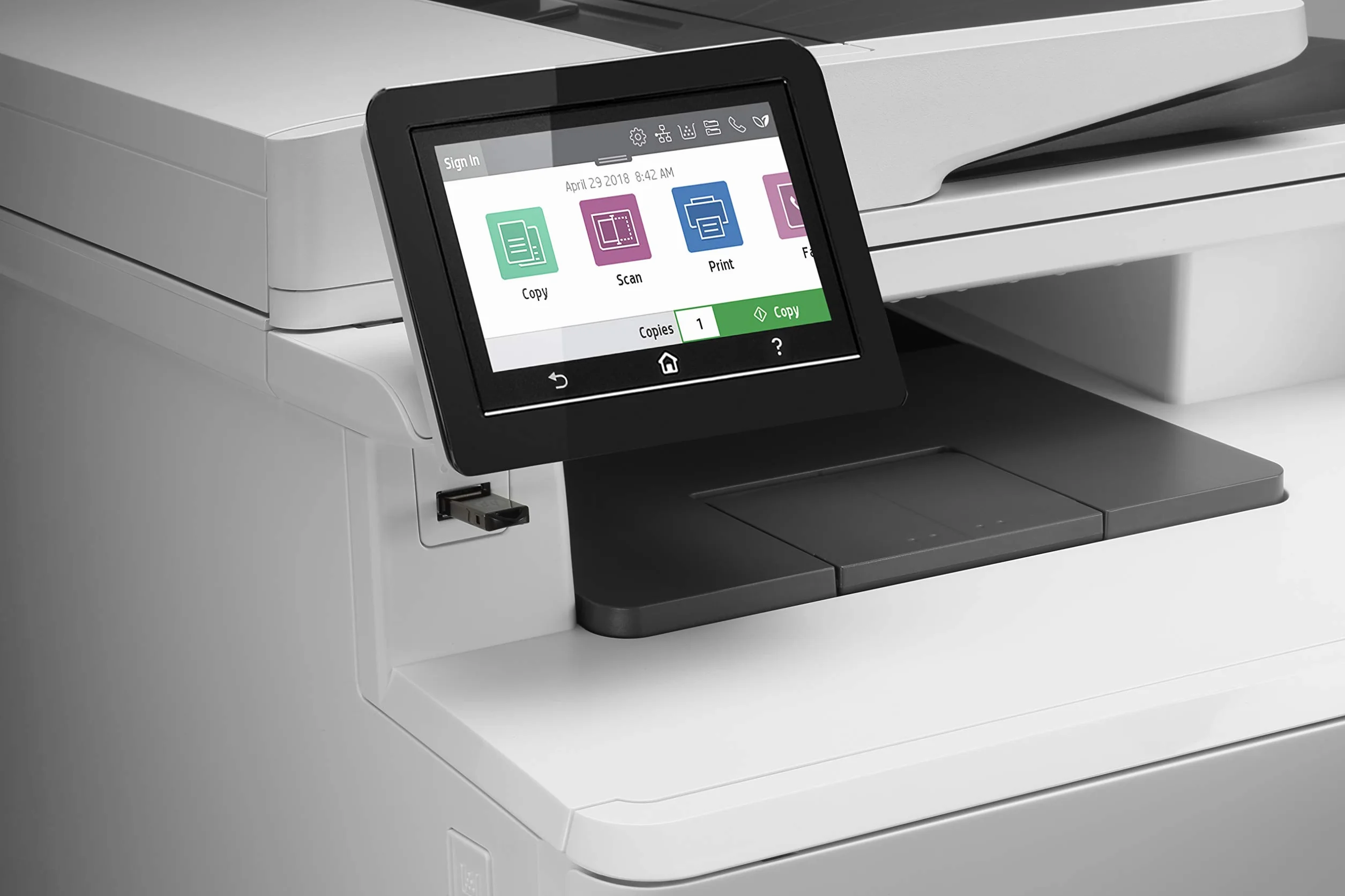 HP M479fdw Colour LaserJet Pro Drukarka Wielofunkcyjna, 39.88 x 47.24 x 41.66 cm, Biały