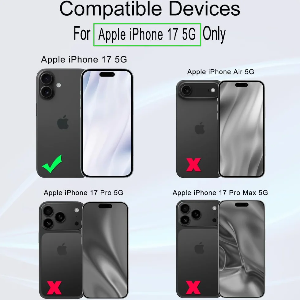 Ibywind do iPhone 17 5G, 2-pakowy ochraniacz ekranu, szkło hartowane 9H z osłoną obiektywu i folią z włókna węglowego