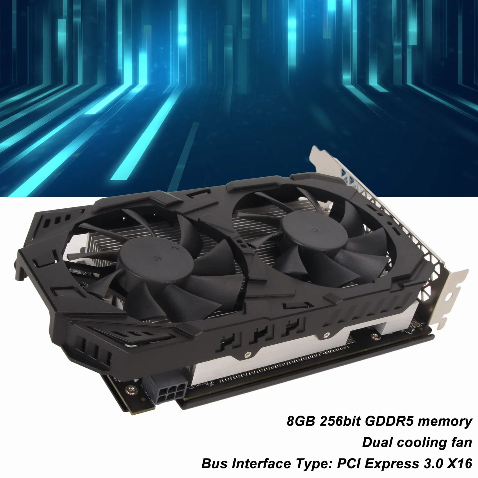 Karta Graficzna Radeon RX 580 8GB GDDR5 256bit 7000MHz Karty Graficzne do Gier HD 4K Karta Graficzna z DVI DP HDML Plug and Play do Gier Komputerowych