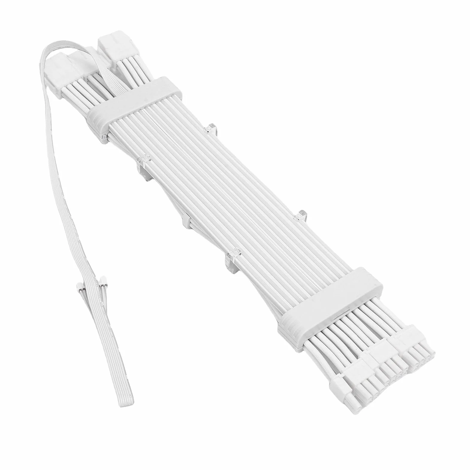 Ejoyous Kabel Zasilacza ARGB Pleciony Silikonowy Przedłużacz Zasilacza RGB 3 X 8 Pinów 120 LED Dwustronne Oświetlenie Elastyczna Konstrukcja do Obudowy Komputera do Gier Konstrukcja GPU (Kontroler