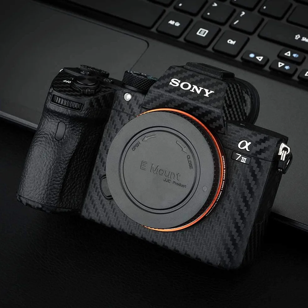 Kiwifotos Sony A7 III, A7R, III, A7III, A7III, A7II, A7RIII, ochrona przed zarysowaniami, bez pęcherzyków powietrza, antypoślizgowa, z włókna węglowego