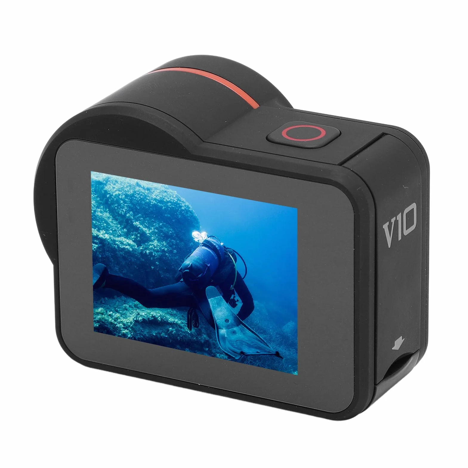 Kamera Akcji, 5K 30 FPS 20MP Ultra HD Podwodna Kamera Hełm Motocyklowych, 2 -calowy Ekran Wodny Zdalny Aparat Sportowy do Jazdy na Rowerze, Pływanie, Nurkowanie