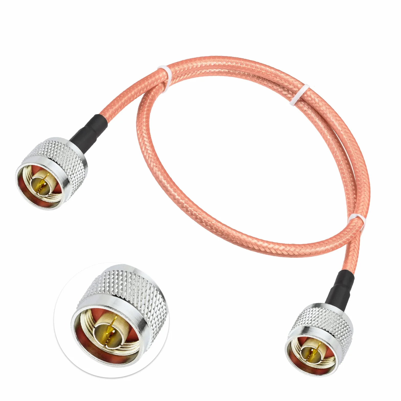 Eightwood Wtyczka N na wtyczkę N kabel koncentryczny RG400 Low Loss kabel koncentryczny 50 cm do anteny 4G LTE WiFi Router Yagi Antenna Lora Amatorskie radio
