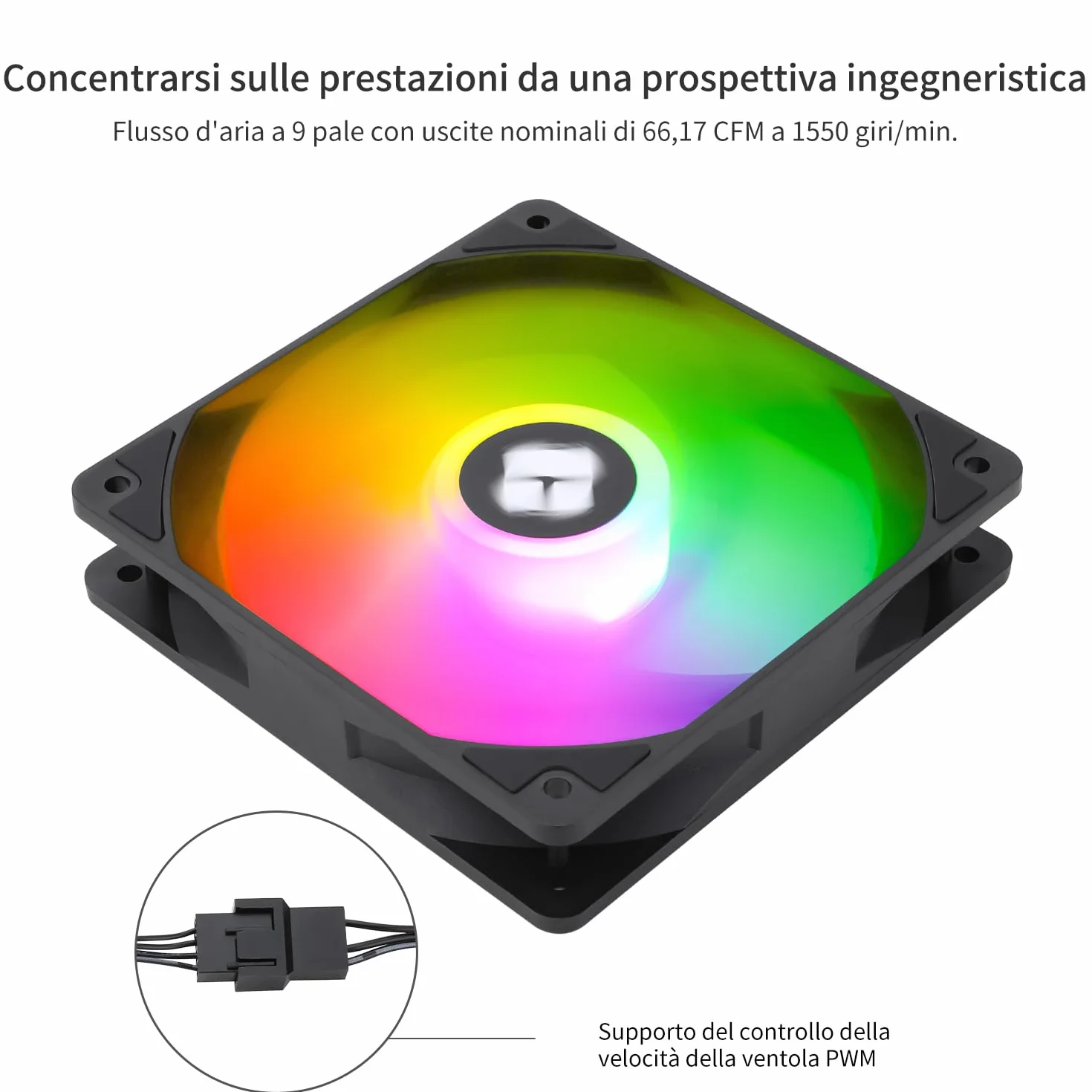 TR TL-C12C-S X3 wentylator CPU 120 mm ARGB PWM cichy łożysko S-FDB 1500 obr./min