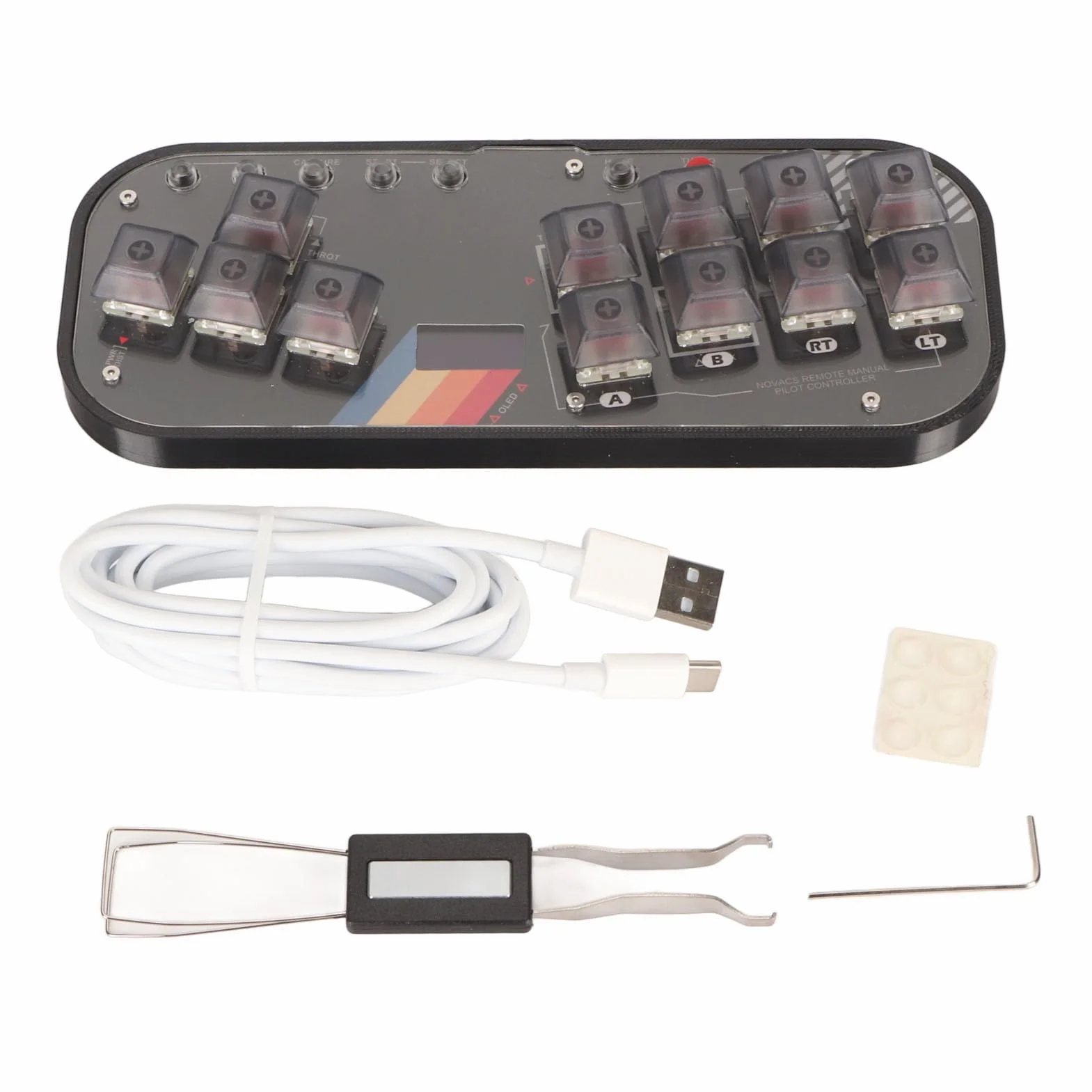 Generic Klawiatura Fighting Box Bardzo Niskie Opóźnienia dla Kontrolera SOCD Fighting Stick na PC Mechaniczny Kluczykowy 7,5x3,0x0,4 Cala
