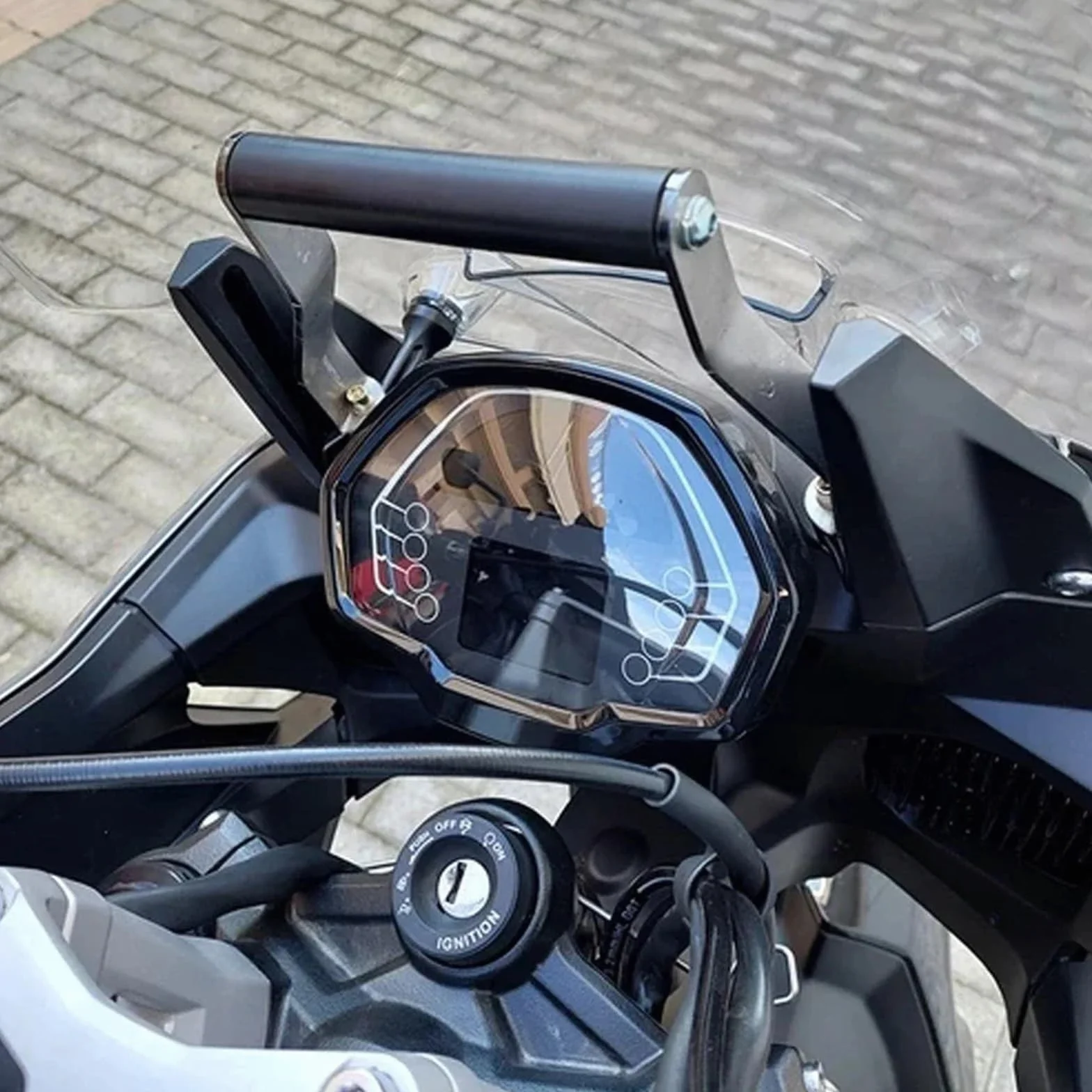 Uchwyty na płyty GPS do motocykla, akcesoria pasujące do nawigacji GPS Tiger660, smartfon, uchwyt adaptacyjny 2022-2023 Motocyklowy uchwyt do nawigacji(Bracket-22MM)