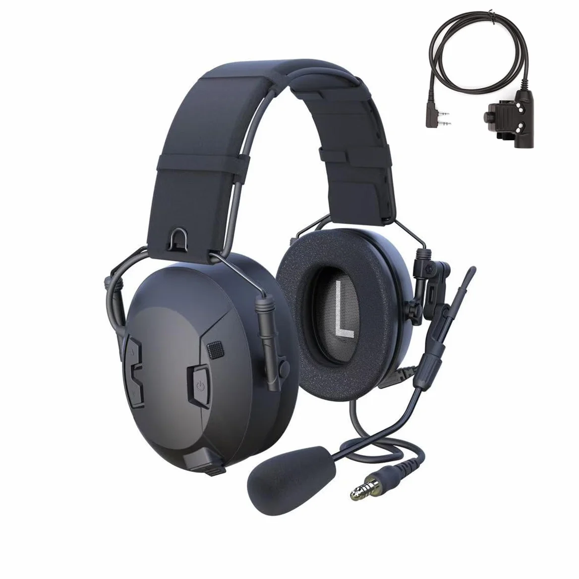 Entry-Level Walkie Talkie Elektronika Nauszniki Komunikacja PTT Ochrona słuchu Redukcja szumów Wygodny zestaw słuchawkowy Radio Komunikacja Słuchawki do Airsoft Shooting Paintball MilSim UTV
