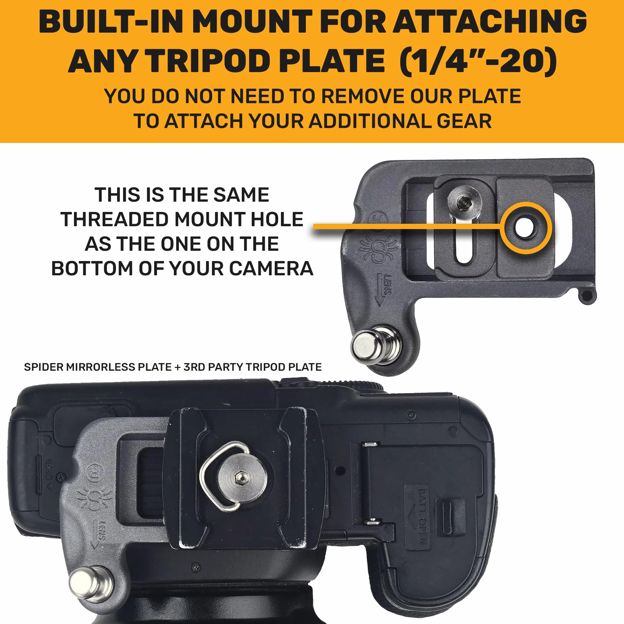 Spider Holster - SpiderPro Mirrorless Dual Camera System v2 - Profesjonalny system szybkiego transportu dla (2) kamer bezlusterkowych i ciężkich urządzeń, czarny, podwójny lustrzany