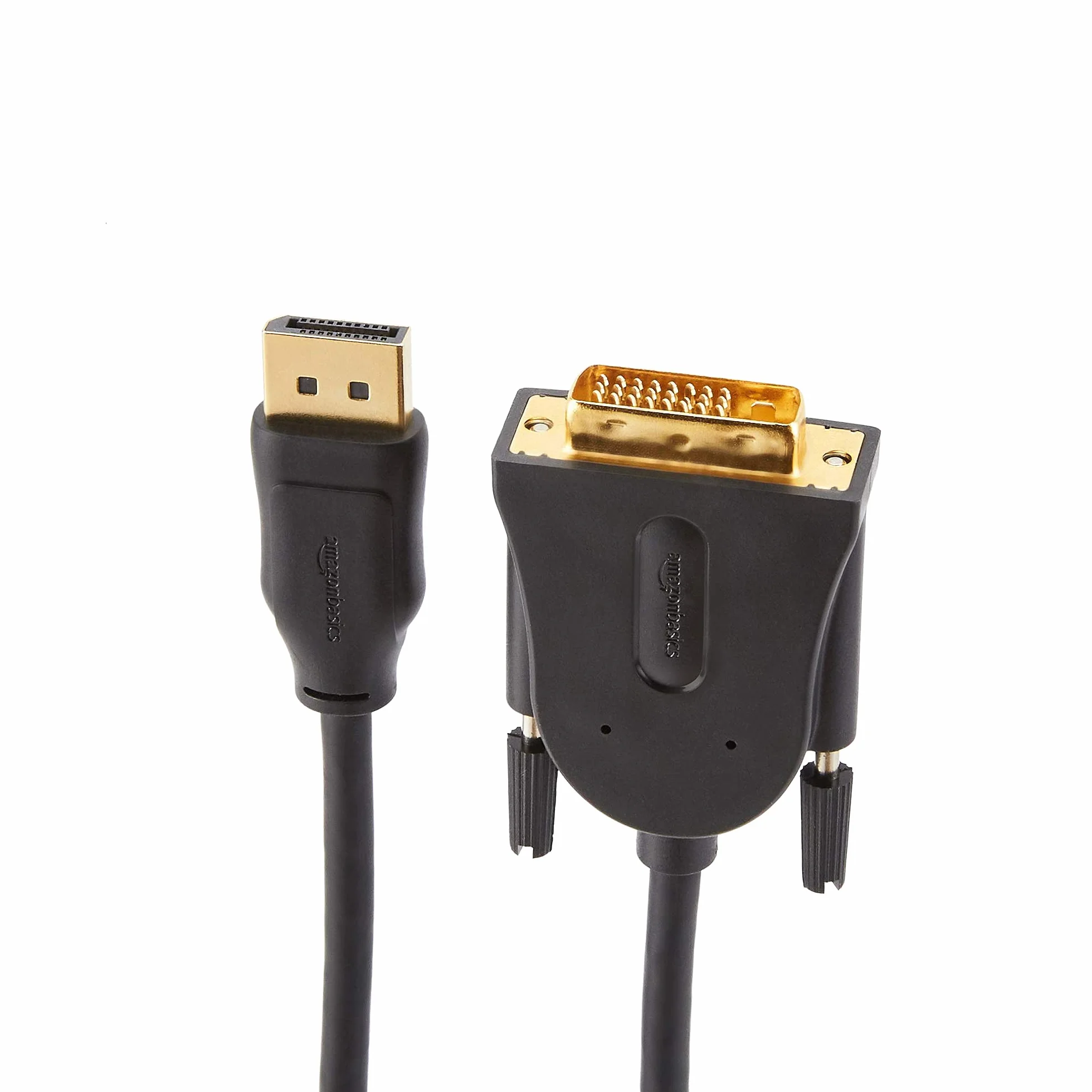 Amazon Basics Kabel DisplayPort do DVI, 1920x1080p, 1080@60Hz, kabel winylowy, pozłacane wtyczki,1,83 m, czarny