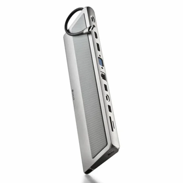 NGS Wonder Dock 12 PRO - multiport adapter 12 w 1, kompatybilny z MacBook Pro, MacBook Air, iPad Pro, XPS, Chromebook, innymi urządzeniami USB C (USB 2.0, USB 3.0, HDMI DP VGA Audio PD RJ45 USB-C