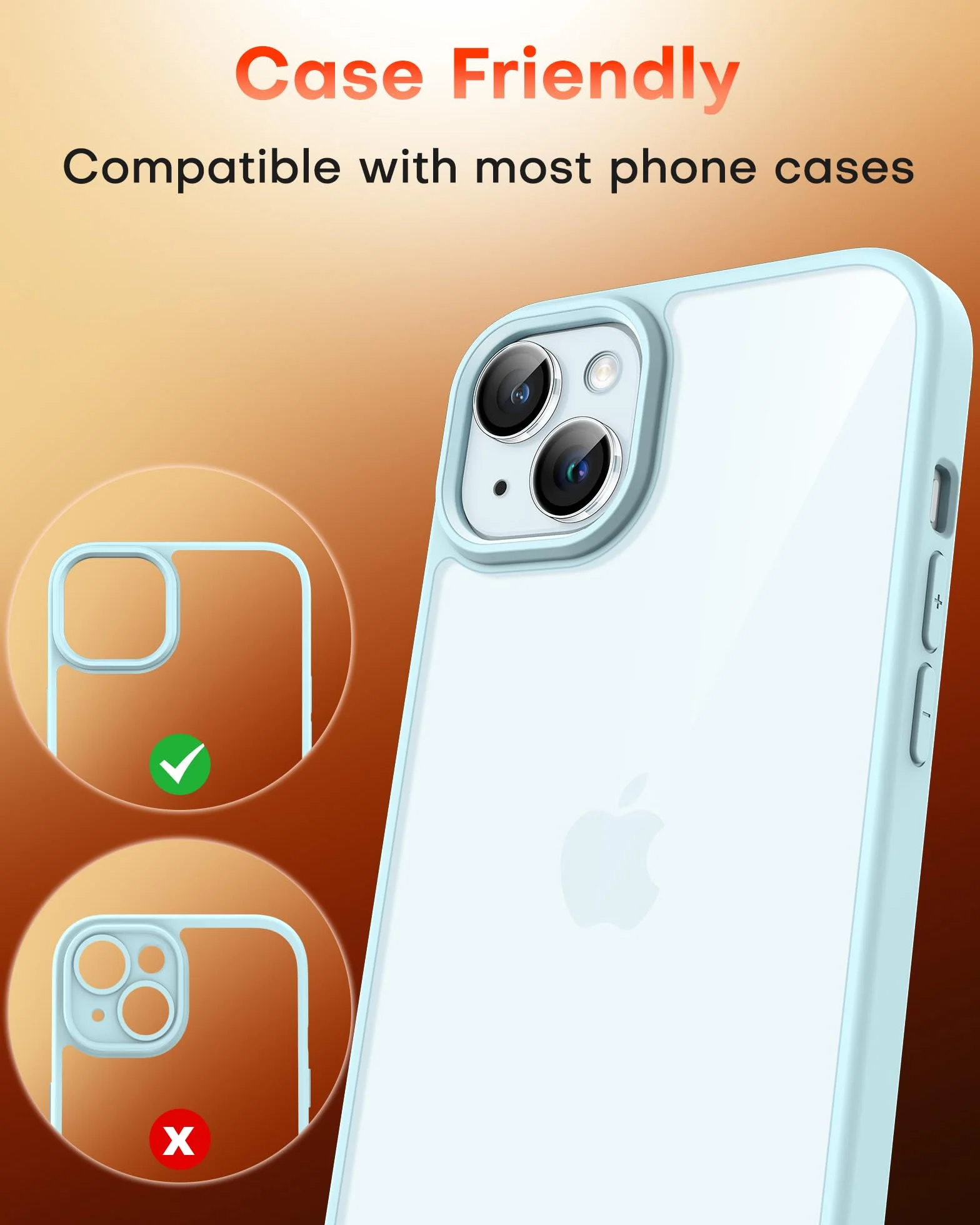 TOCOL 2 Sztuki Osłona Obiektywu Aparatu iPhone 15 Plus, Folia Szkło Hartowane 9H, Przezroczysty