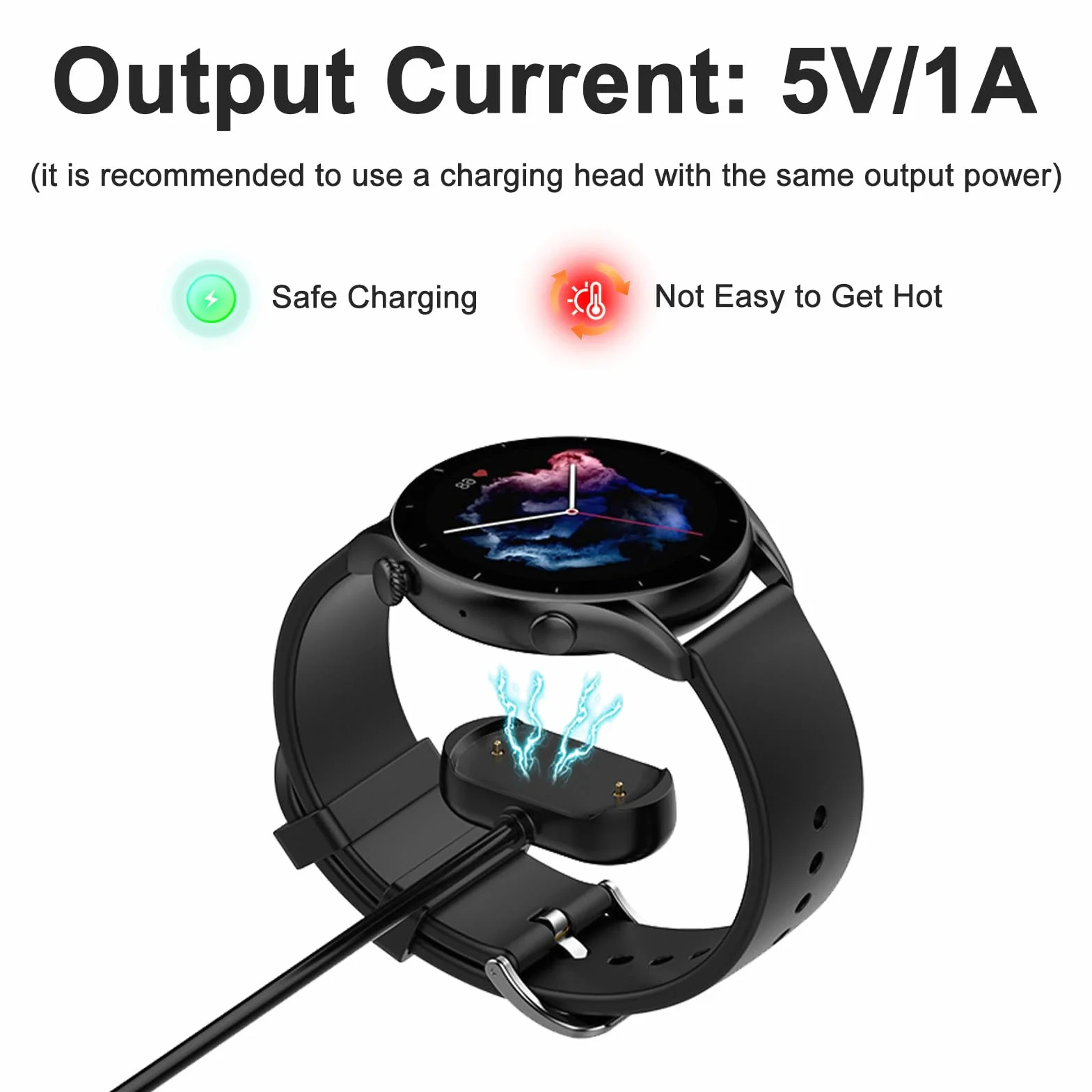 Magnetyczne kable ładujące do Amazfit GTS 4 Mini GTR 2 GTS 2 Mini Bip 3 Pro Bip U, ładowarka USB 1M