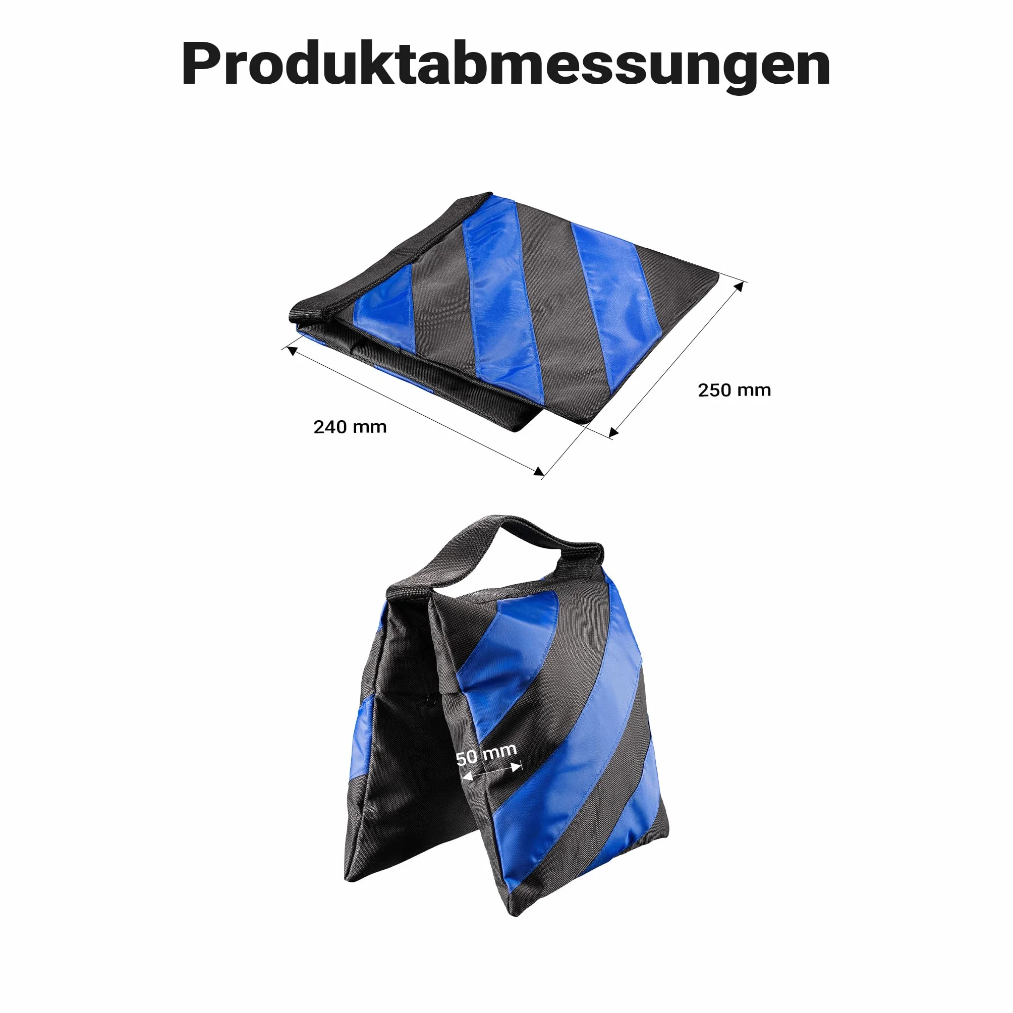 Walimex pro Zestaw statywu oświetleniowego WT-806 + worek z piaskiem, statyw fotograficzny o wysokości do 256 cm z amortyzacją sprężynową i workiem na obciążenie, który można napełnić