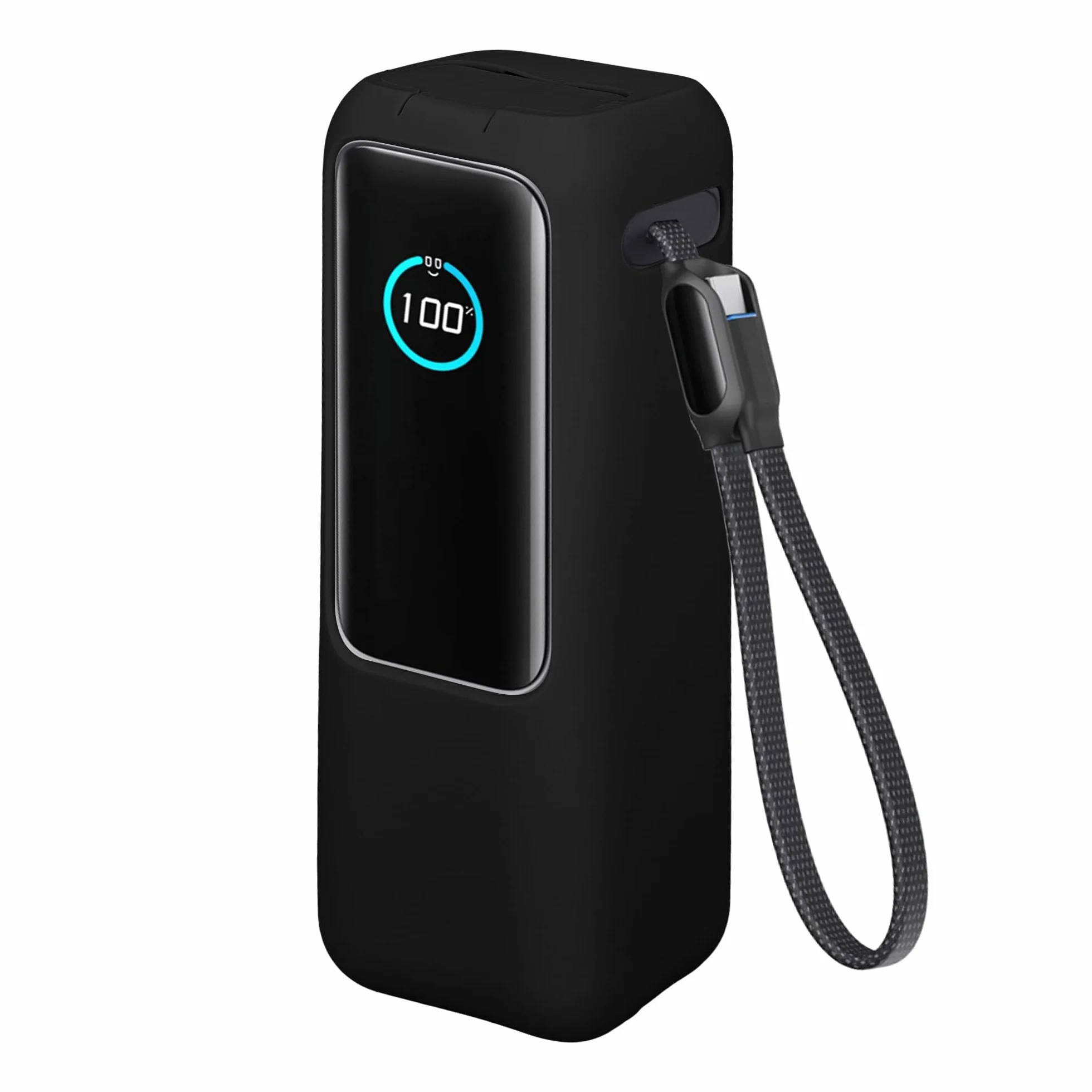kwmobile Etui kompatybilne z Anker Power Bank 25000mAh (A1695H11) Etui - Silikonowe etui ochronne do Power Bank Bateria zewnętrzna - czarna
